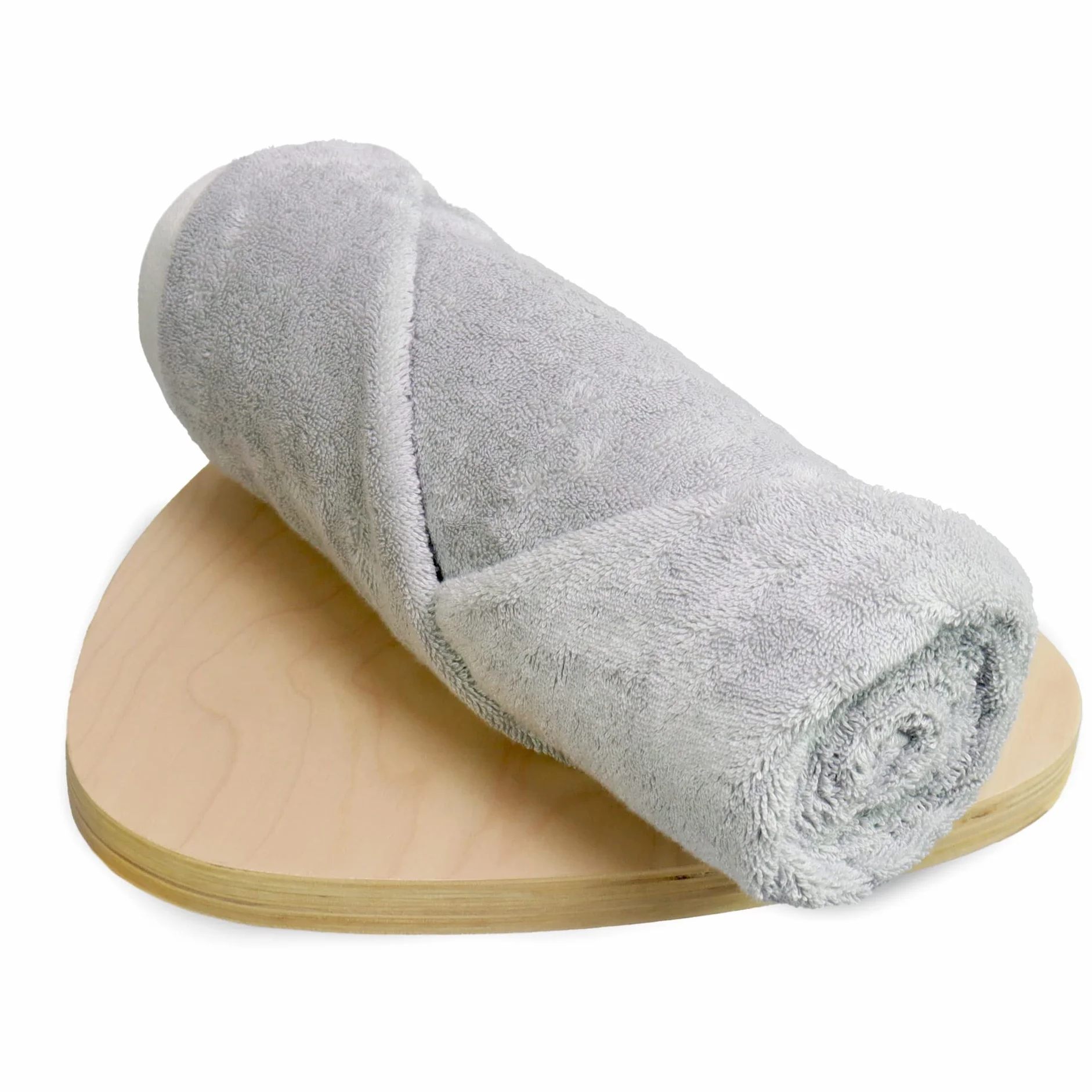 HEELIUM Toalla de baño de bambú, ultra absorbente, 3 veces más suave que las toallas de algodón, 140 x 70 cm, 600 g/m², paquete de 1, color gris claro