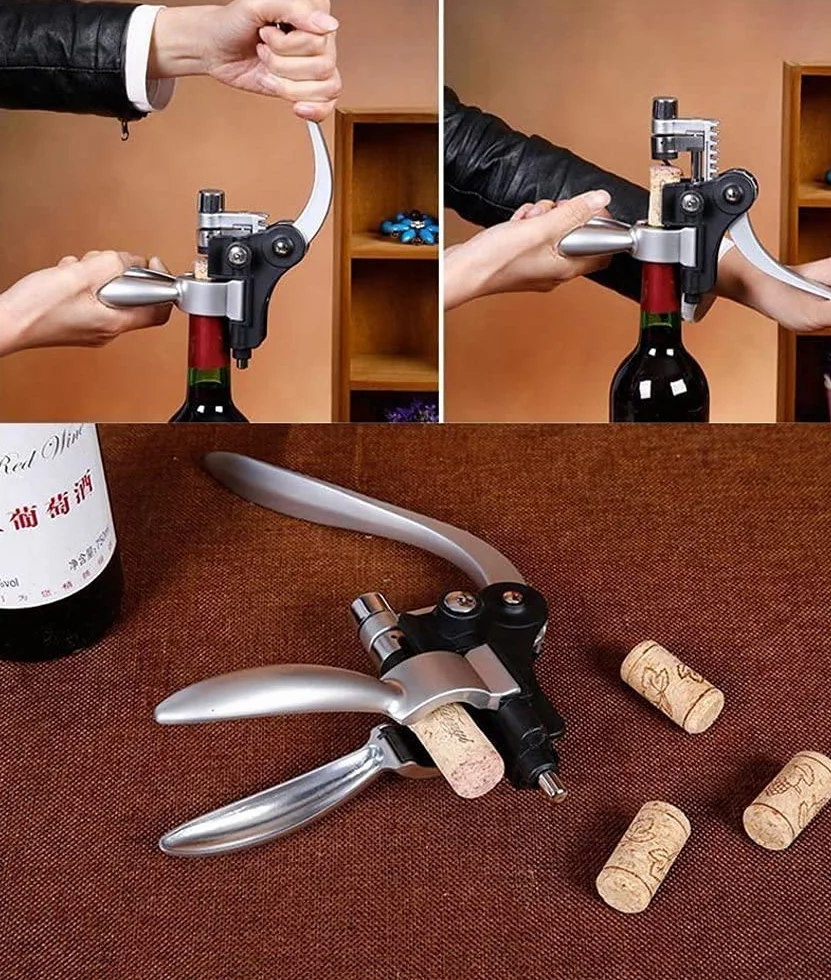 Sacacorchos, abridor de vino de conejo de Abridor de botellas,abridor manual multifuncional Juegos de accesorios para vino, caja de regalo exquisita.