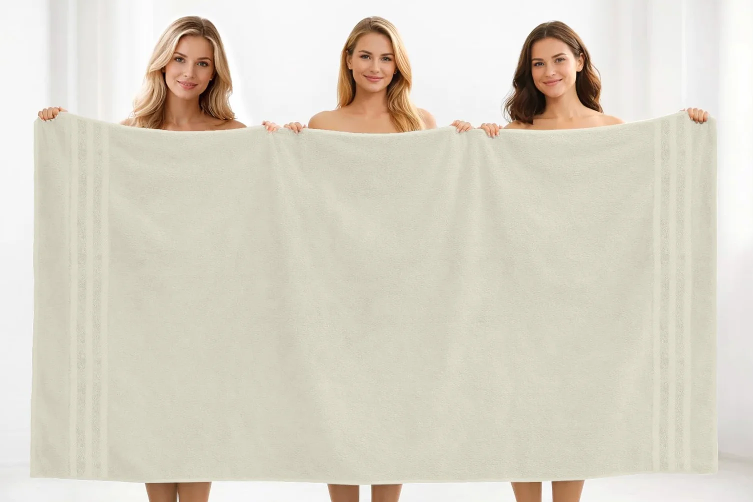 DAN RIVER Juego de 2 toallas de baño de 550 g/m², ultra suaves y altamente absorbentes, 100% algodón, toallas de baño grandes para baño, hogar, hotel, spa, playa, piscina, gimnasio, 35 x 70 pulgadas
