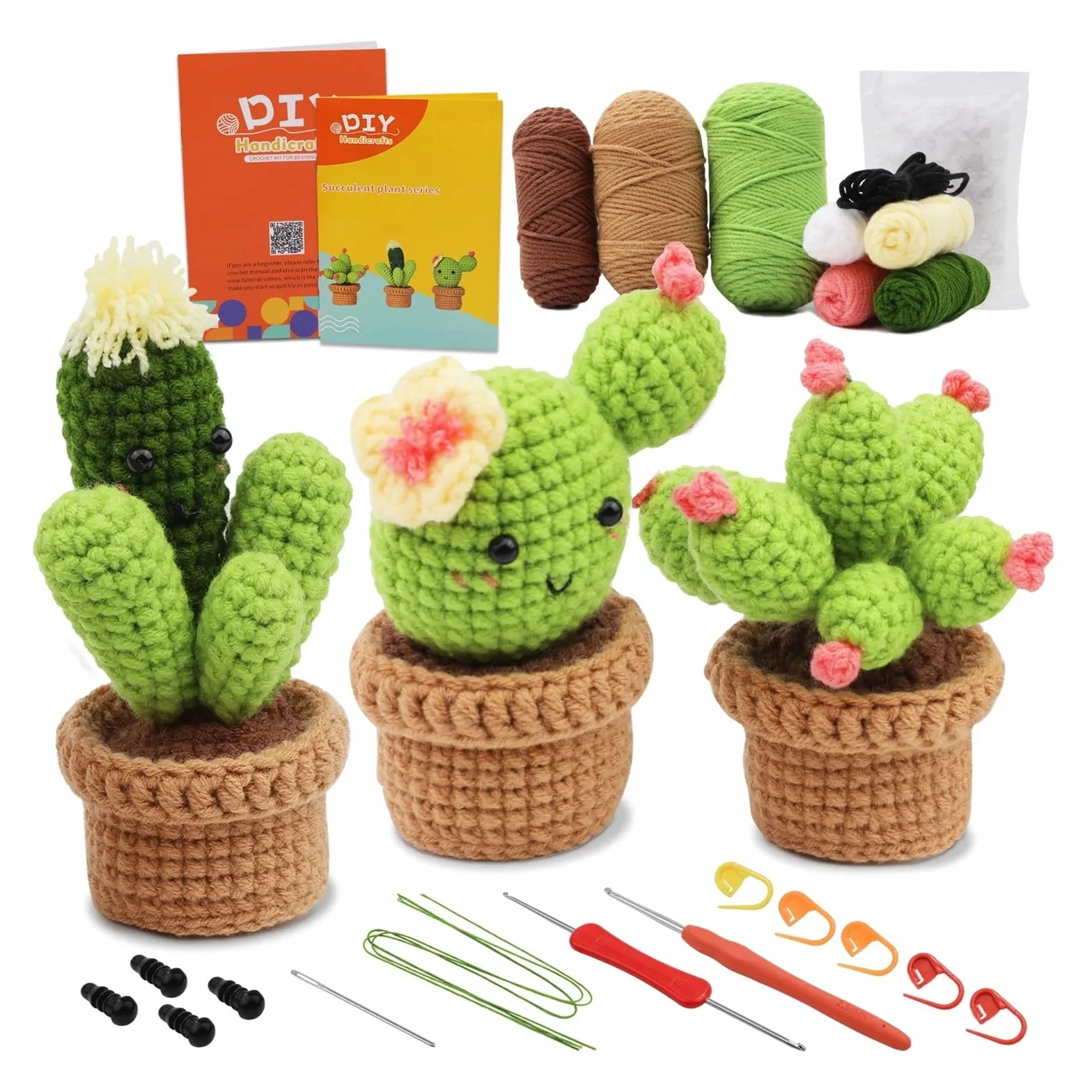 Kit Ganchillo Kit de animales de crochet for principiantes con instrucciones, hilo de algodón, agujas, gancho y juego de herramientas for tejer. Manualidades DIY.(Color06)
