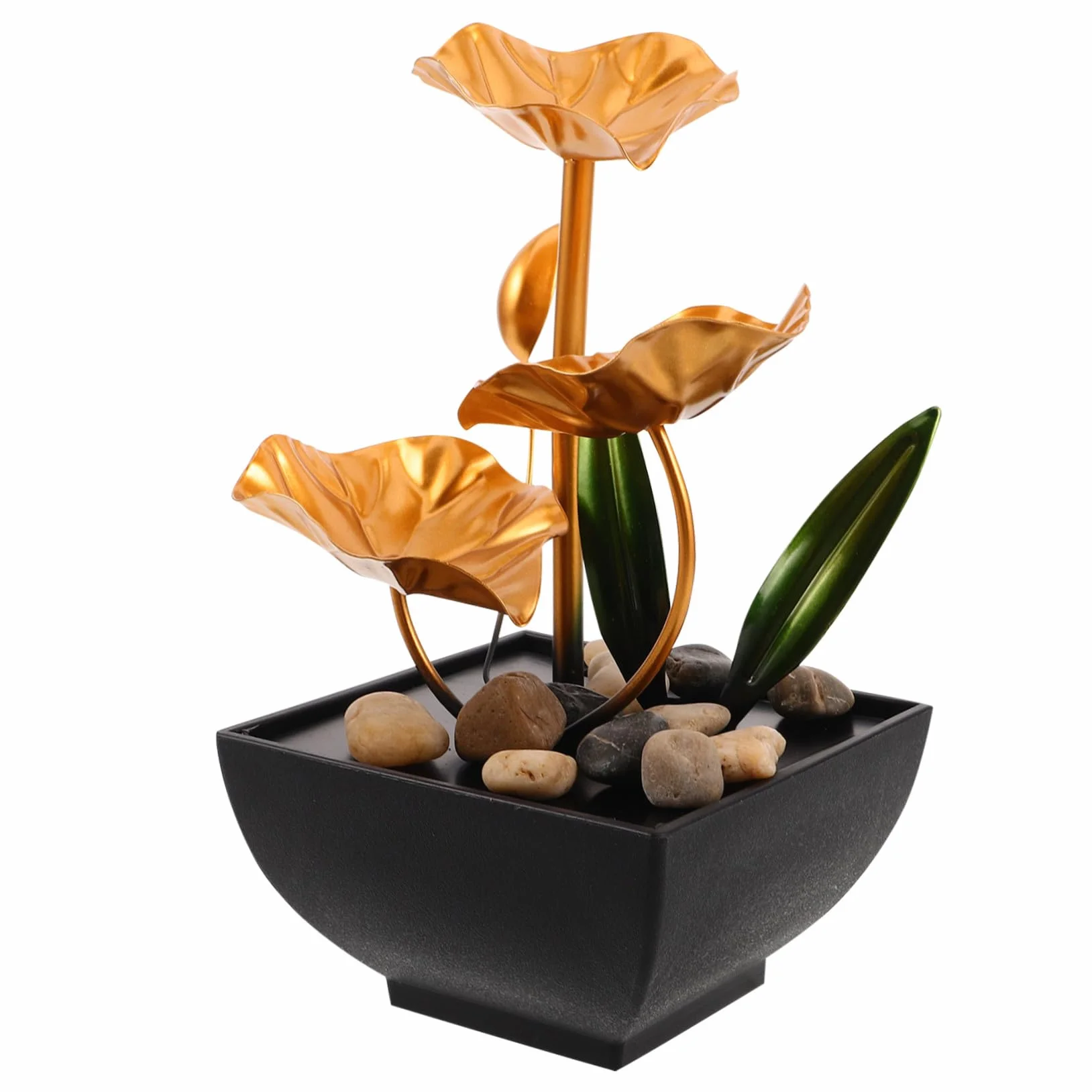 Fuente de Agua de Mesa Zen con Sonido Relajante Pequeña Fuente de Cascada de para Decoración Interior para Escritorio Hogar Oficina y Dormitorio