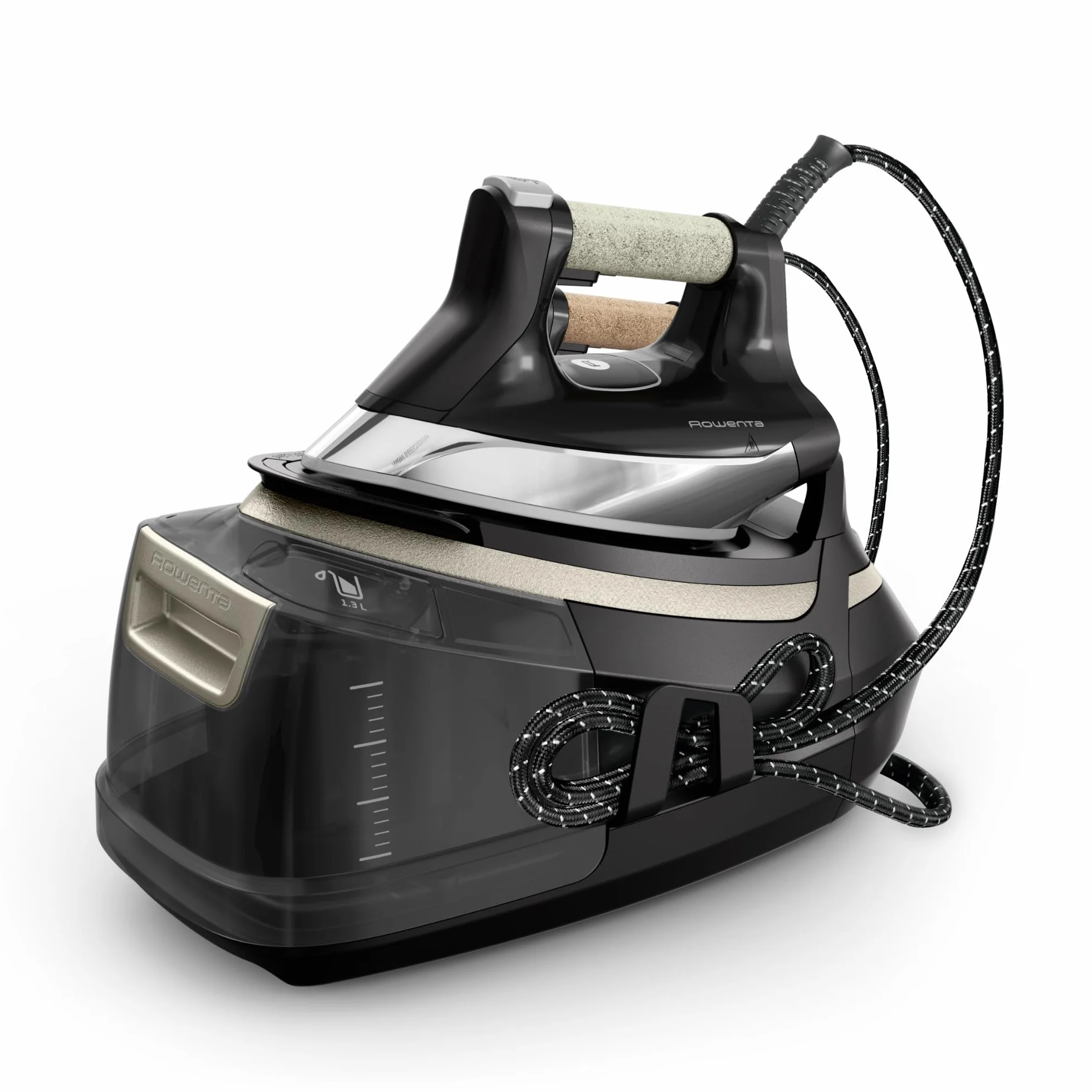 Rowenta Centro de Planchado Eco Steam Pro DG9661 – Potencia 2800 W, vapor 150 g/min, golpe 600 g/min, 8 bares, modo Eco, suela MicroSteam400 HD Láser, depósito extraíble 1,3 L (Reacondicionado)