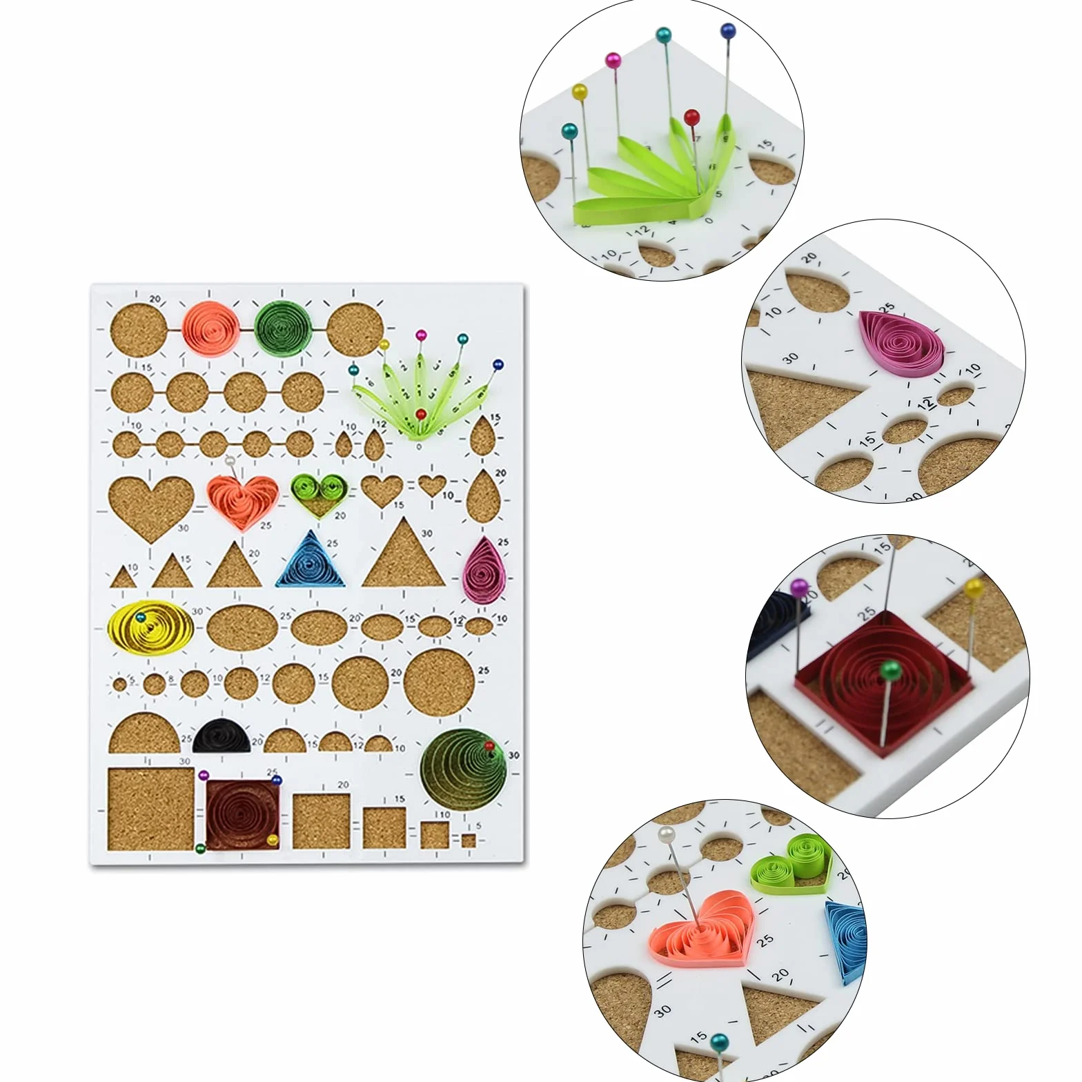 19pcs Herramientas Quilling Kit para Papel Filigrana Quilling Pluma Quilling Tablero Quilling Border Buddy Quilling Plantillas Quilling Crimper Quilling Peine Quilling Pen
