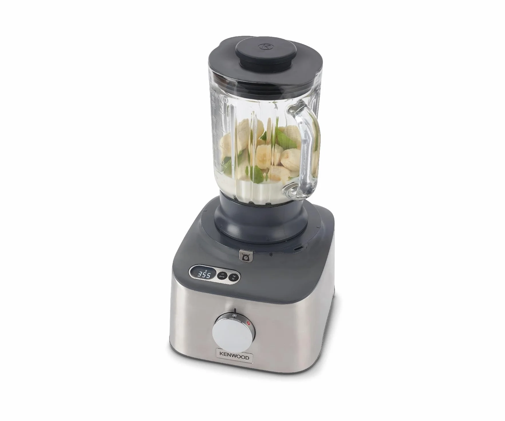 Kenwood Multipro Compact Procesador Robot de Cocina, Bol de 1,2L, Batidora de Vaso de 1,2L, Gancho para Amasar, Varillas, Discos para Cortar y Rallar, Molinillo de Especias, 800 W, FDM313S, Plata