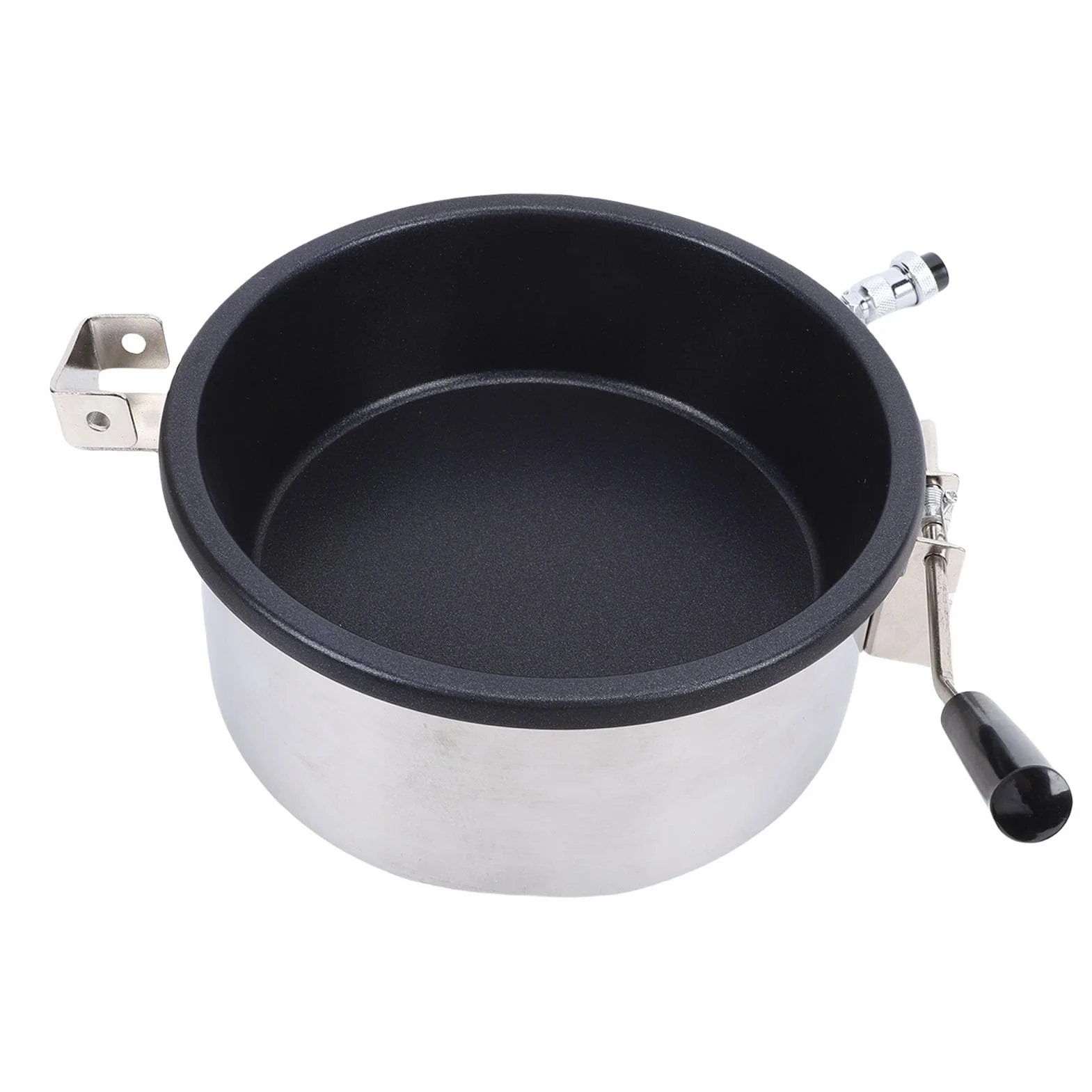 Bewinner Olla para Palomitas de Maíz de Acero Inoxidable, Máquina para Hacer Palomitas de Maíz de Gran Capacidad para Calefacción Eléctrica y de Gas, Compacta y Portátil para Uso Doméstico Familiar