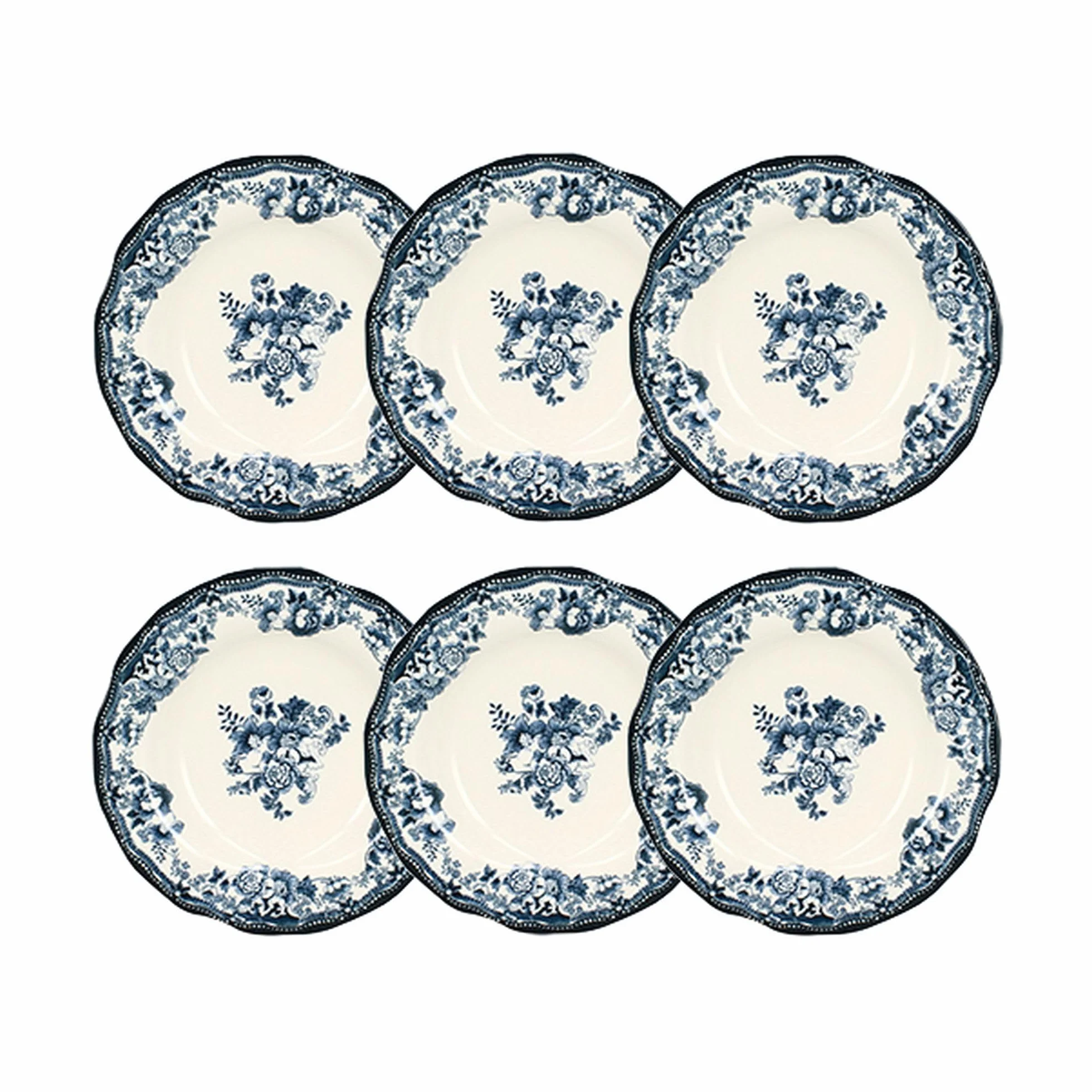 NOVASTYL Juego de 6 platos hondos faustine 22cm en gres 2614231