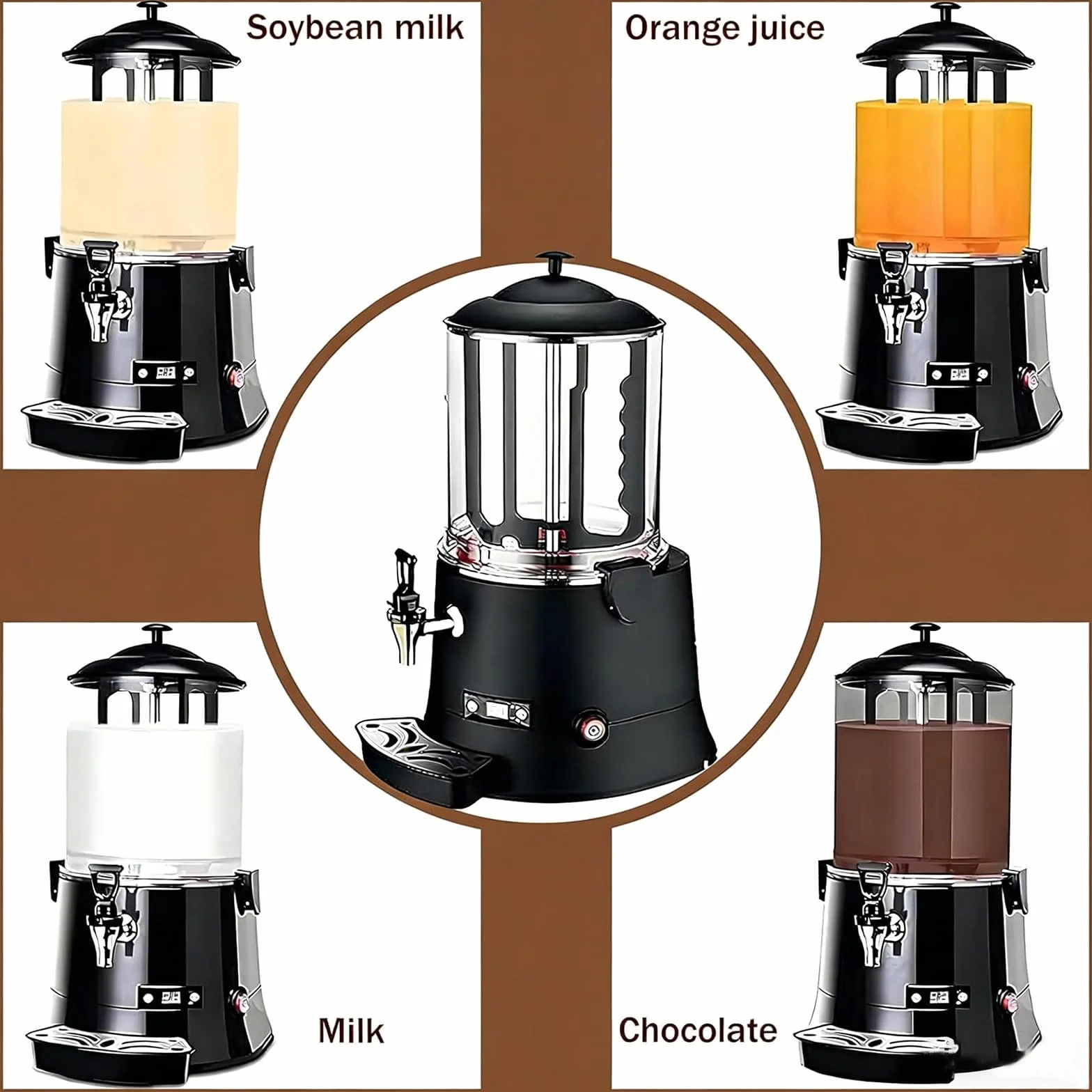 Máquina Comercial para Calentar y Mezclar Chocolate, Calentador eléctrico de Bebidas para Leche, té y café. 10L