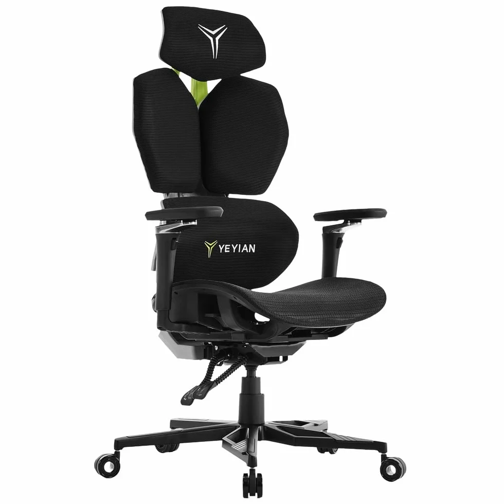 Silla Gaming Ergonómica Proact GM1 Reclinable 90°-135°| Respaldo, Reposabrazos y Altura Ajustables | Ruedas Silenciosas PU 360° | Material Aluminio 370mm | Soporta 150kg | Ideal Trabajo y Videojuegos