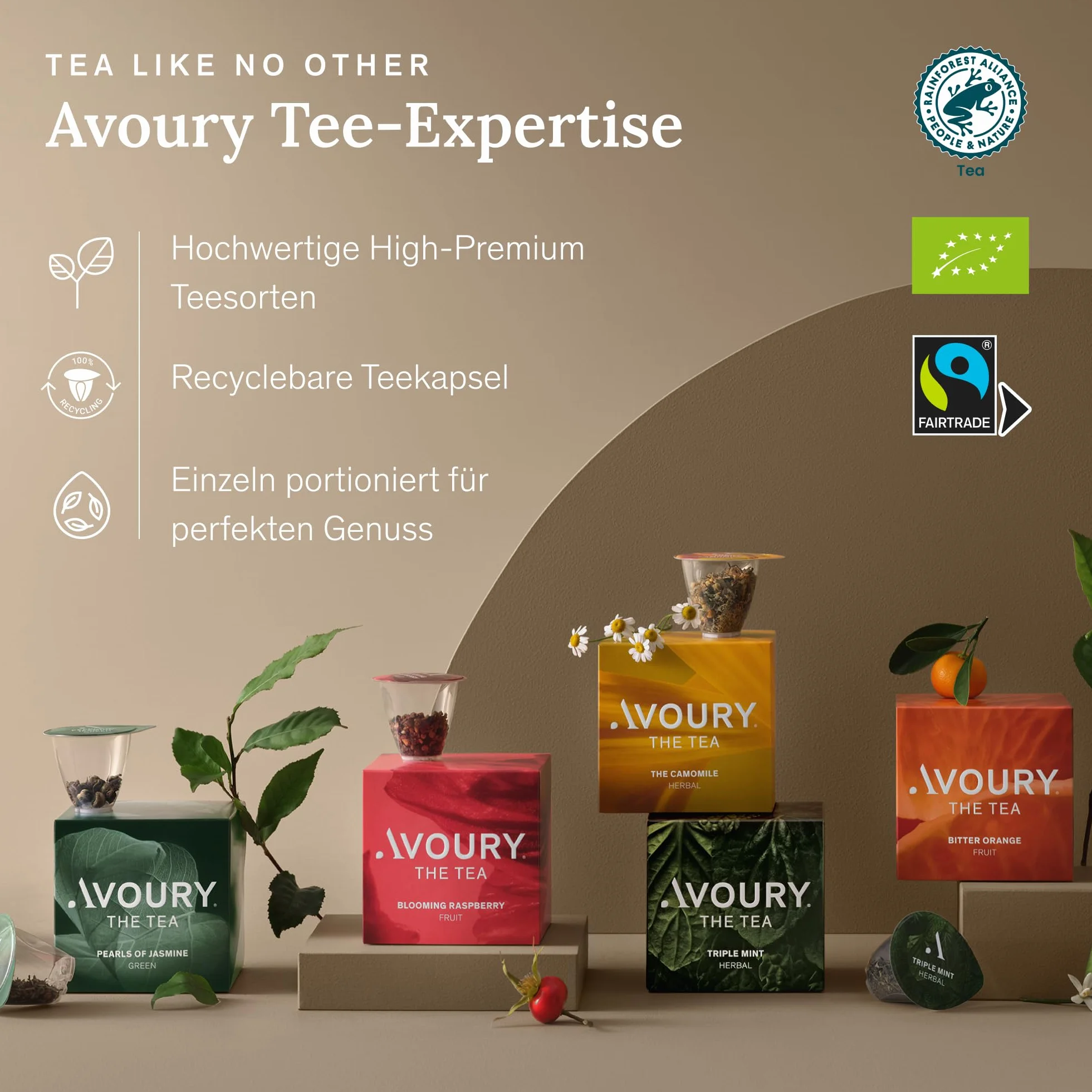 Avoury One - Tetera premium para disfrutar del té (Silver White, sin paquete)