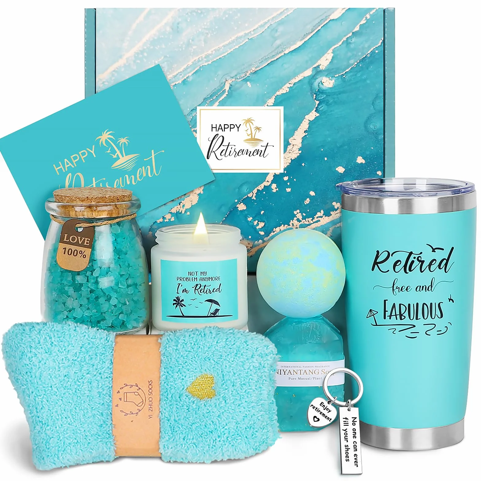 Regalos de jubilación para mujeres 2023, regalos de jubilación felices para mujeres, compañeras de trabajo, maestras, jefes, enfermeras, amigas, mamá, jubilados, gratis y fabulosa cesta de regalo de