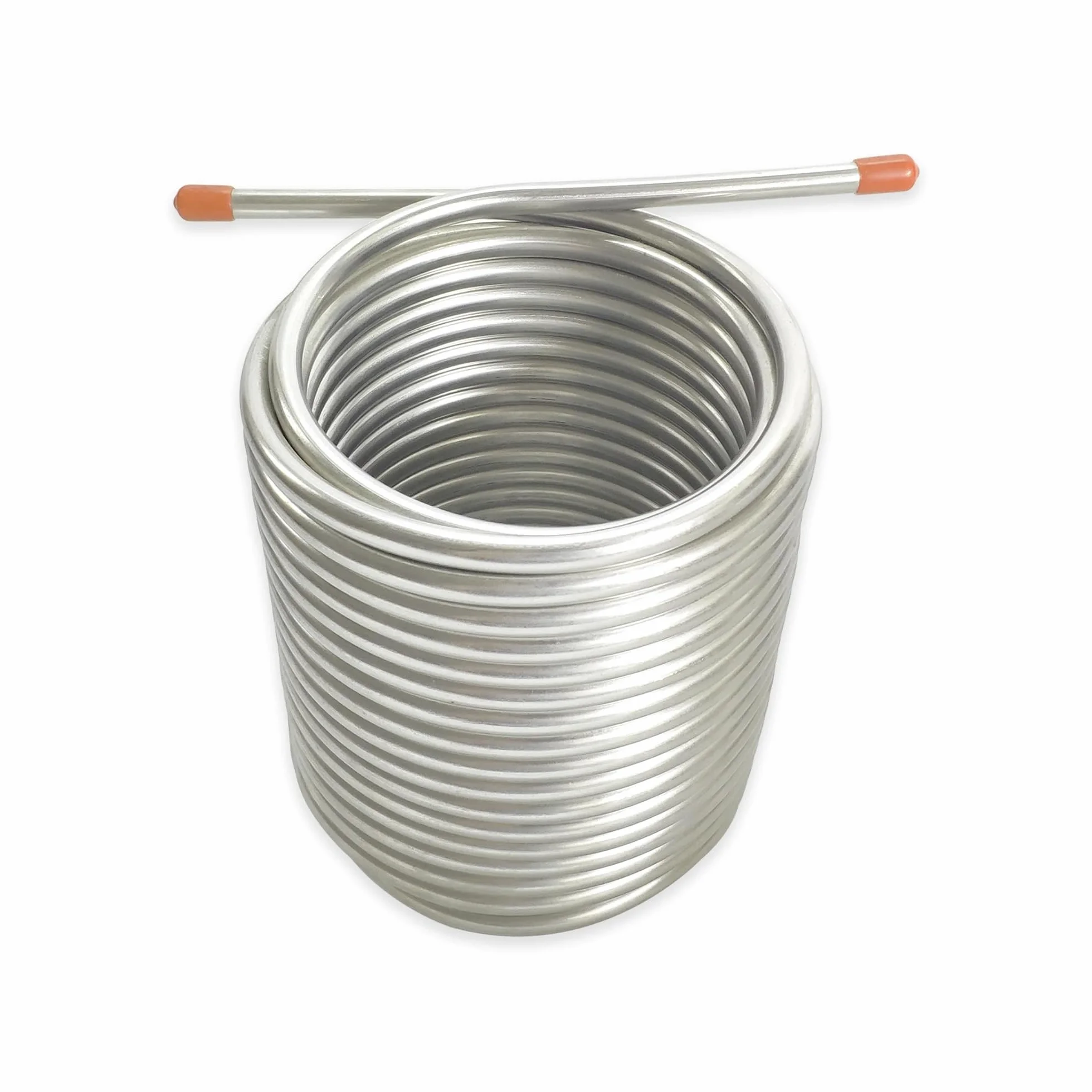 Enfriador de mosto y agua de cerveza de doble capa, serpentín de enfriamiento de 14 m de longitud, serpentín de enfriamiento de cerveza for incubadora exterior, acero inoxidable 304 de grado alimentic