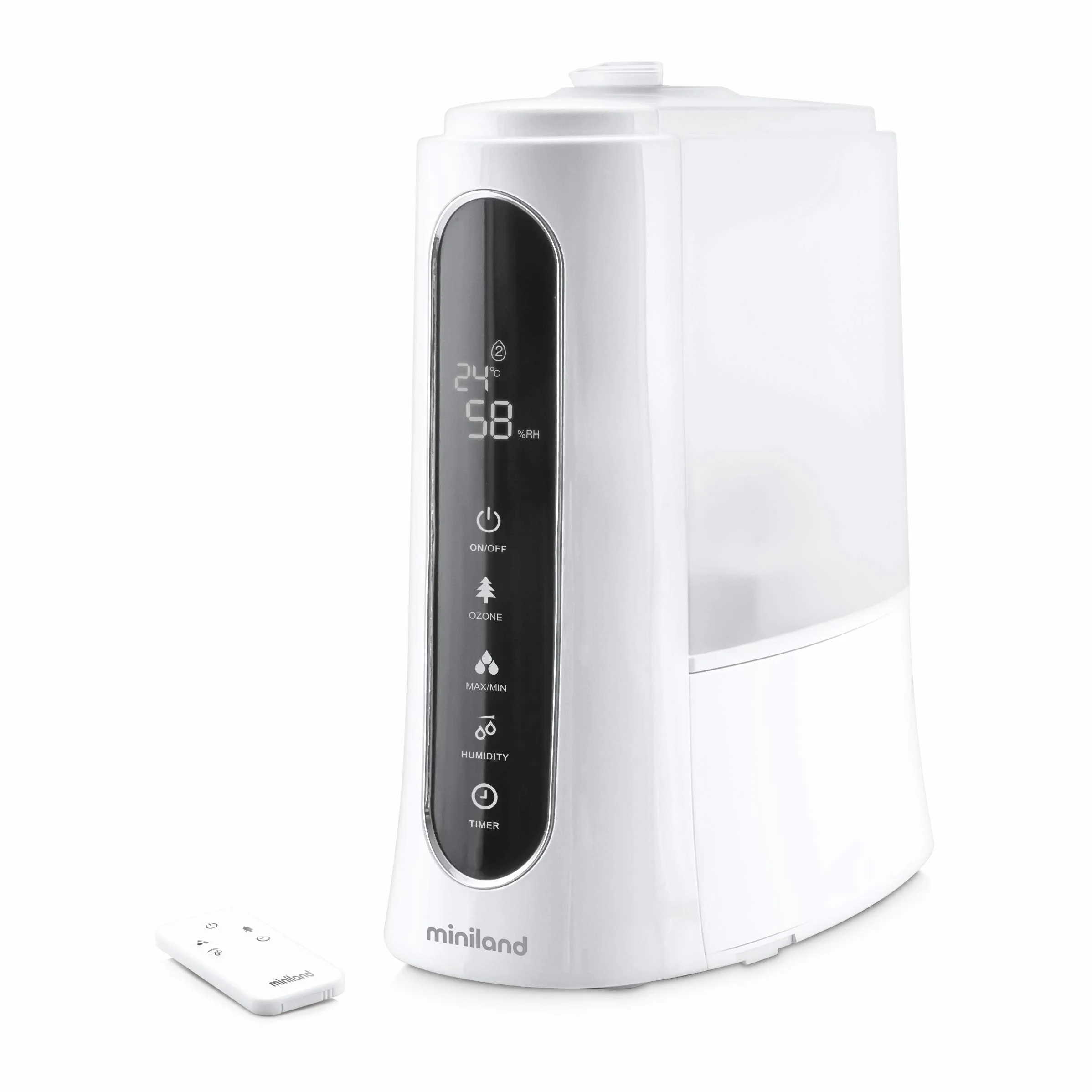 Miniland Humitouch Pure - Humidificador Ultrasónico Programable, com Ozonizador y Aromaterapia, más de 50 Horas de Autonomía, Capacidad 5L