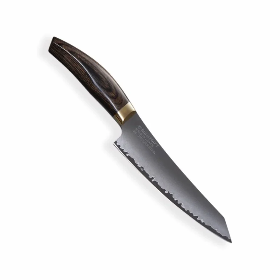 Elegancia SUNCRAFT Cuchillo universal & 3 capas SG2 acero inoxidable & biselado doble & longitud hoja 150 mm