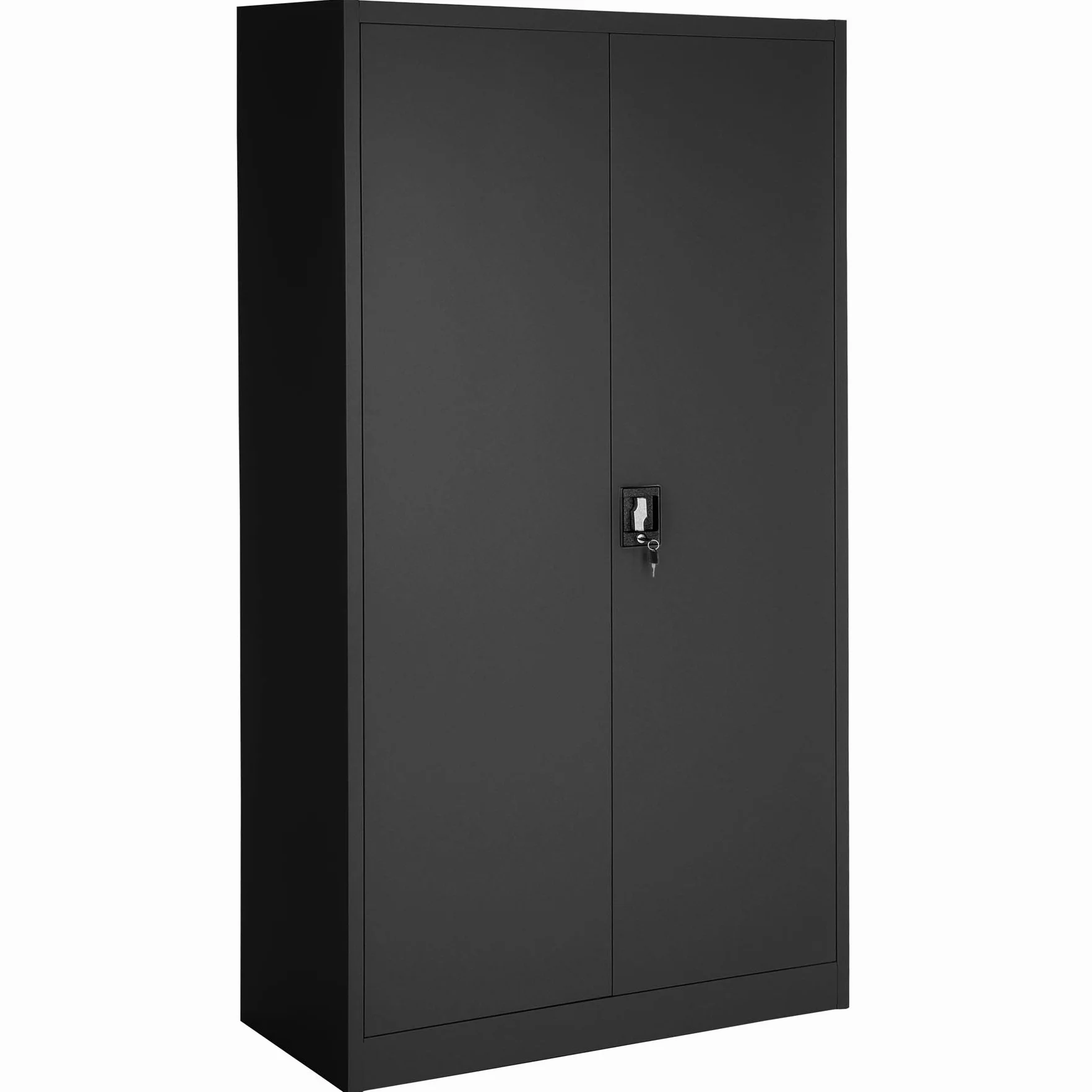 tectake® Armario Archivador Metálico de Oficina, 6 Cajones y Barra, Puertas Bloqueables, Acero Calidad, Mueble Oficina, Candado Seguridad, Armario Almacenaje, Estanterías Metálicas - 180x90x40cm Negro