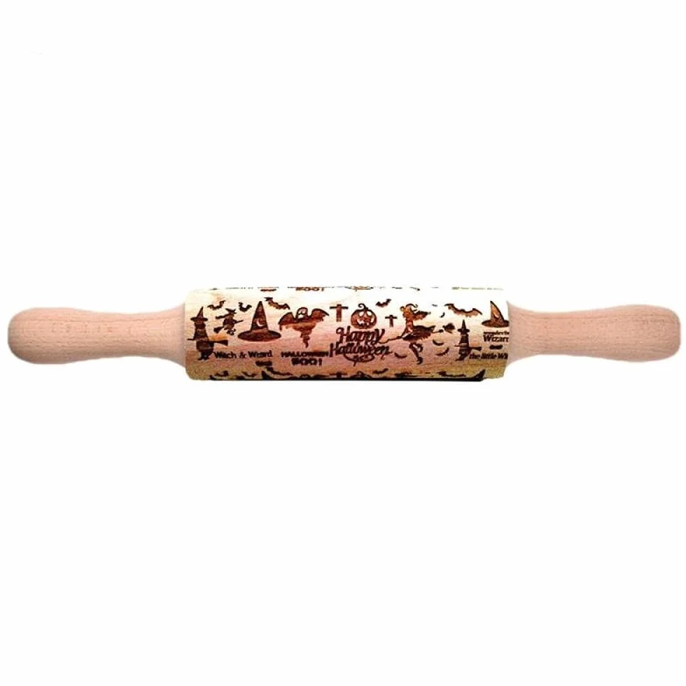Rodillos en relieve, Rodillos de amasar Rodillo de madera Herramienta for hornear en relieve