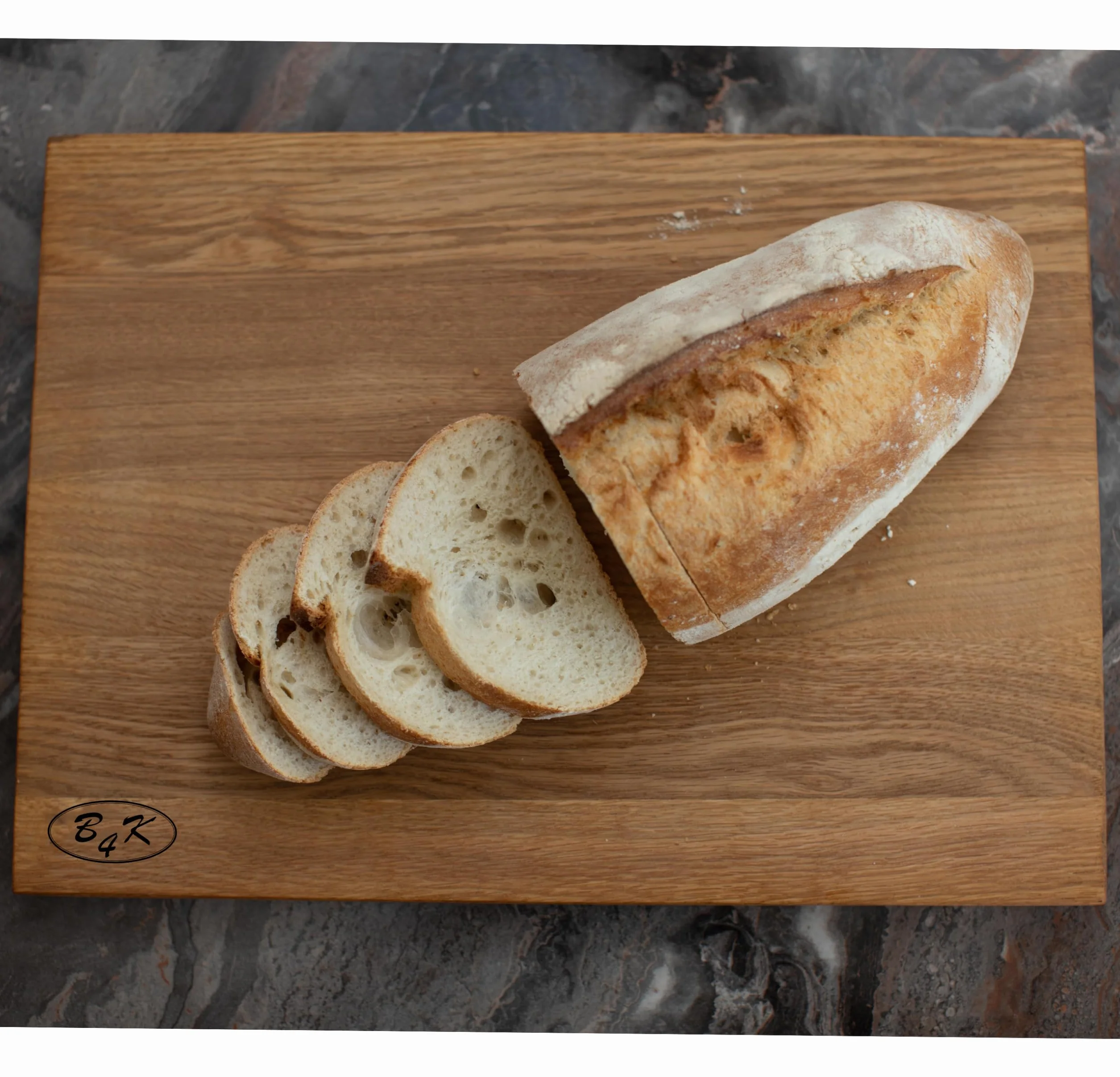 B4K Tabla de cortar de roble antibacteriano aceitado 40x30x2,2 cm
