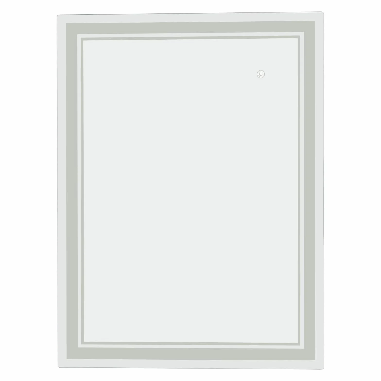Espejo de baño LED, 60 x 80 cm, espejo de maquillaje y cosmético con 3 temperaturas de color, regulable, control táctil, función de almacenamiento, resistente al agua