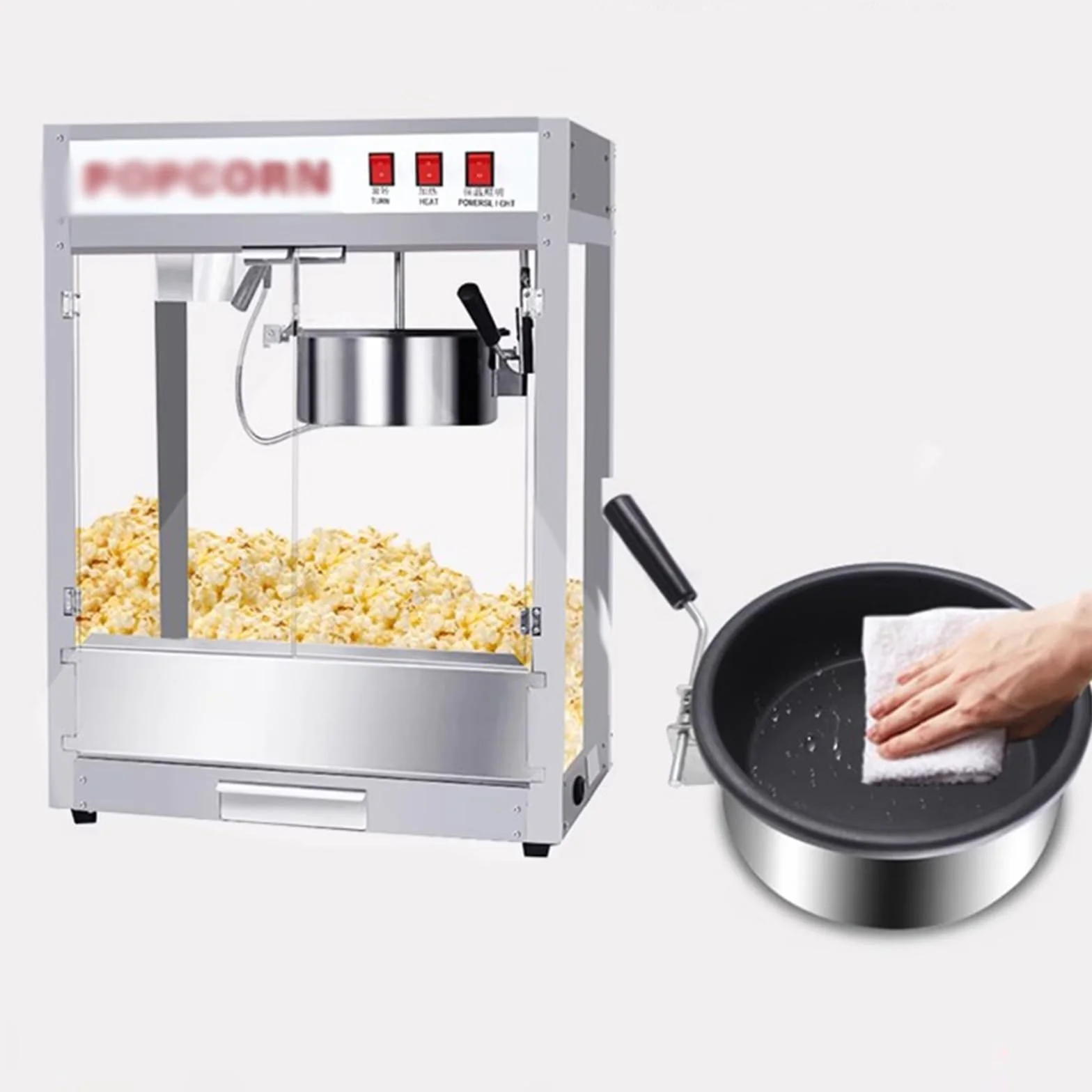 fabricante de palomitas de maíz Máquina de palomitas maíz cine comercial calefacción eléctrica totalmente automática Snack Puffer para uso familiar