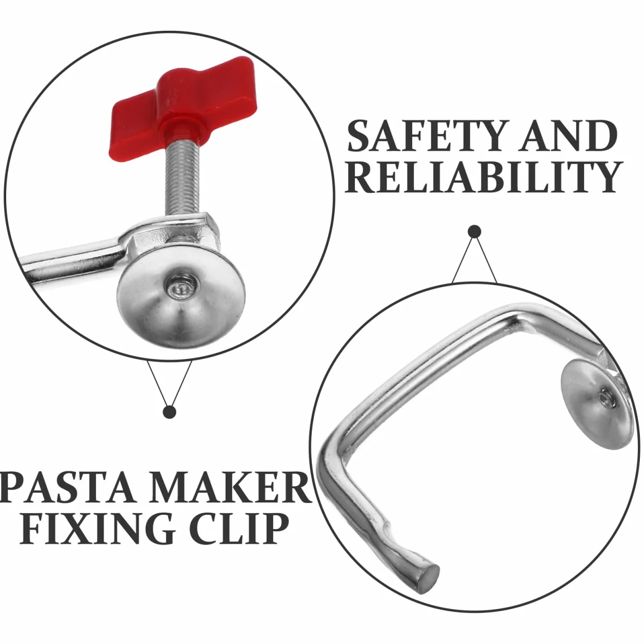 Mikinona Clip de fijación universal para máquinas de pasta, abrazadera de mesa robusta para fácil manejo y mantenimiento, accesorios prácticos para un uso óptimo