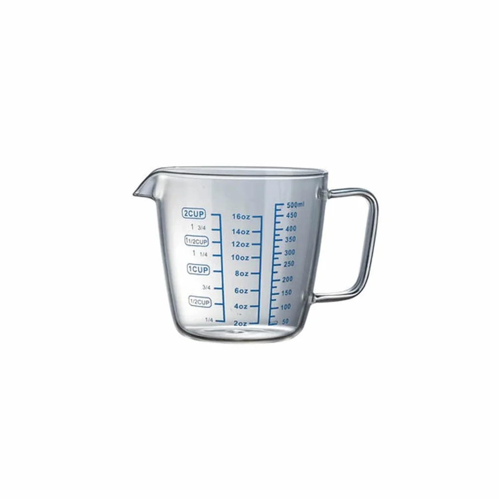 Vaso con Tazas de Leche graduadas Tazas medidoras para Hornear en casa Tazas de Desayuno Tazas graduadas Medidor de Cocina Durable (Color : 250ml) (500ml)