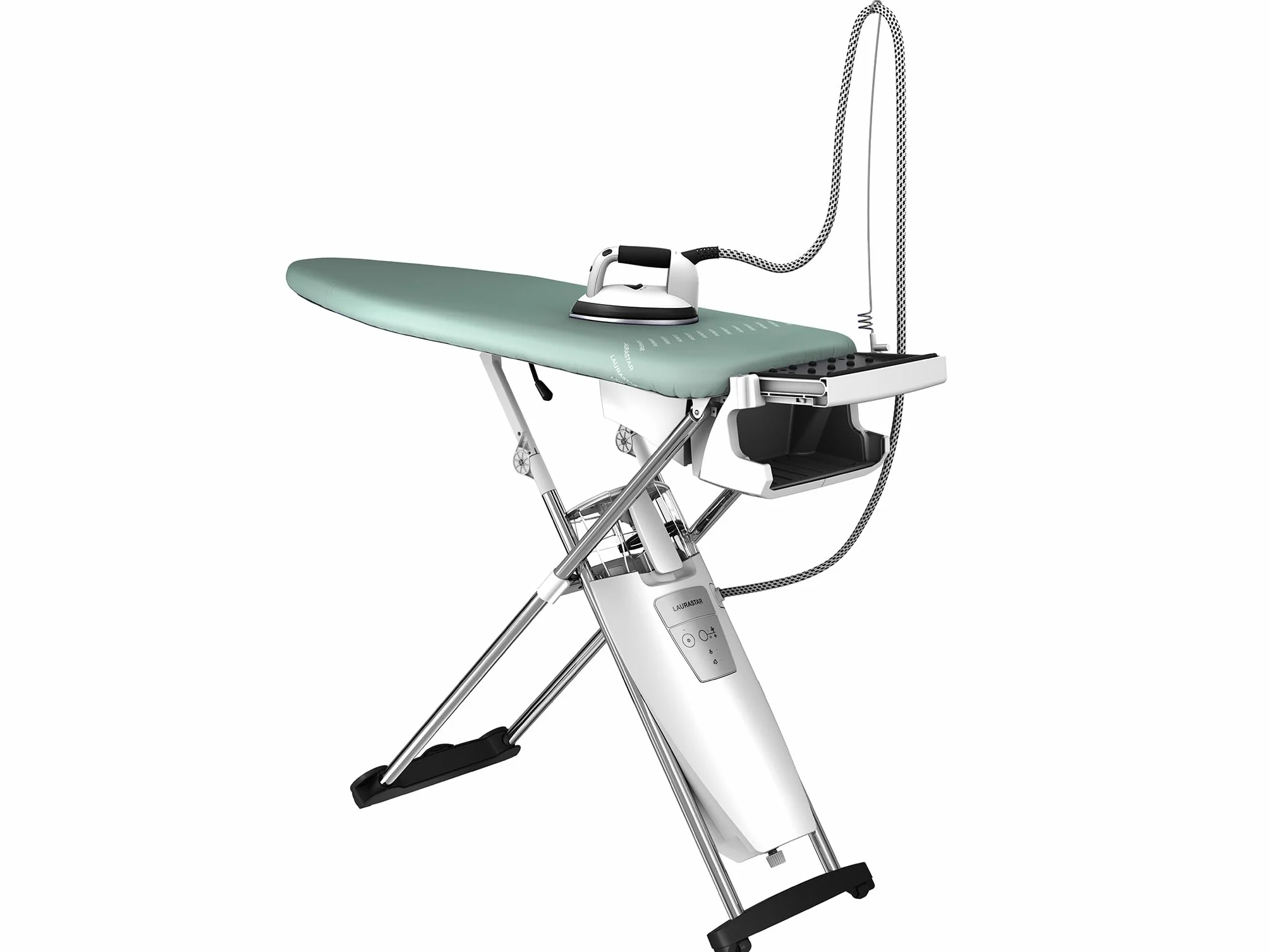 Laurastar S Pure Plus Sistema de planchado, Vapor Higiénico Elimina el 99,9% de Bacterias y Ácaros, Mesa Activa, Ruedas, Depósito Desmontable | Elimina bacterias y ácaros, mesa activa, ruedas, depósito extraíble
