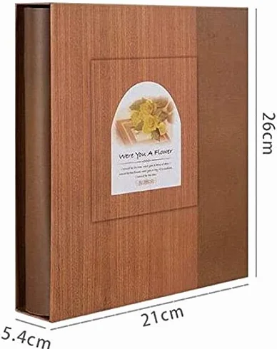 Álbum de Fotos, álbum de Fotos de 6 Pulgadas, álbum de graduación para Estudiantes y Parejas, clásico, con Vetas de Madera (Color: n.º 1)