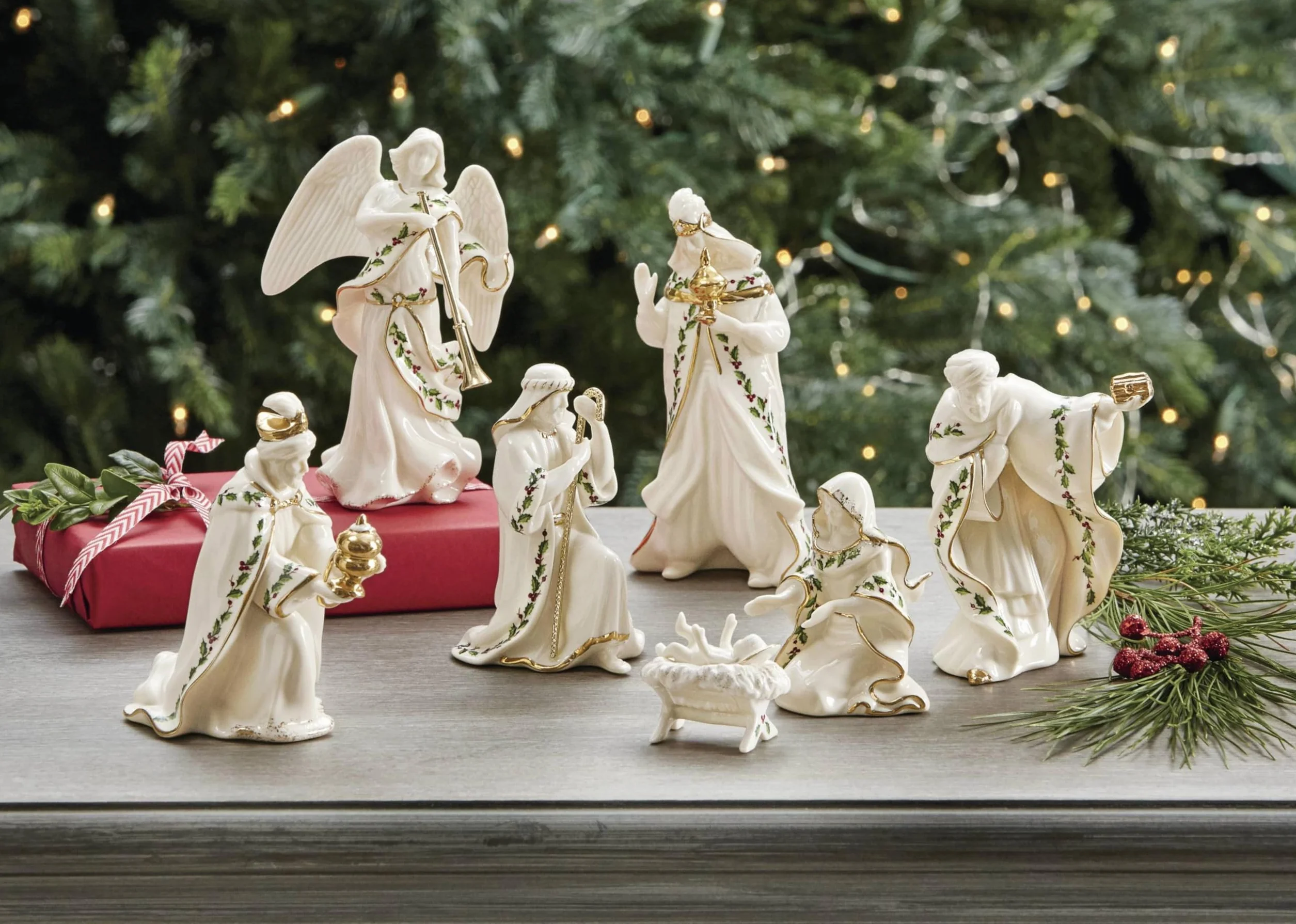 Lenox Holiday Belén, Set de 7 (Sagrada Familia, Tres Reyes, Ángel)