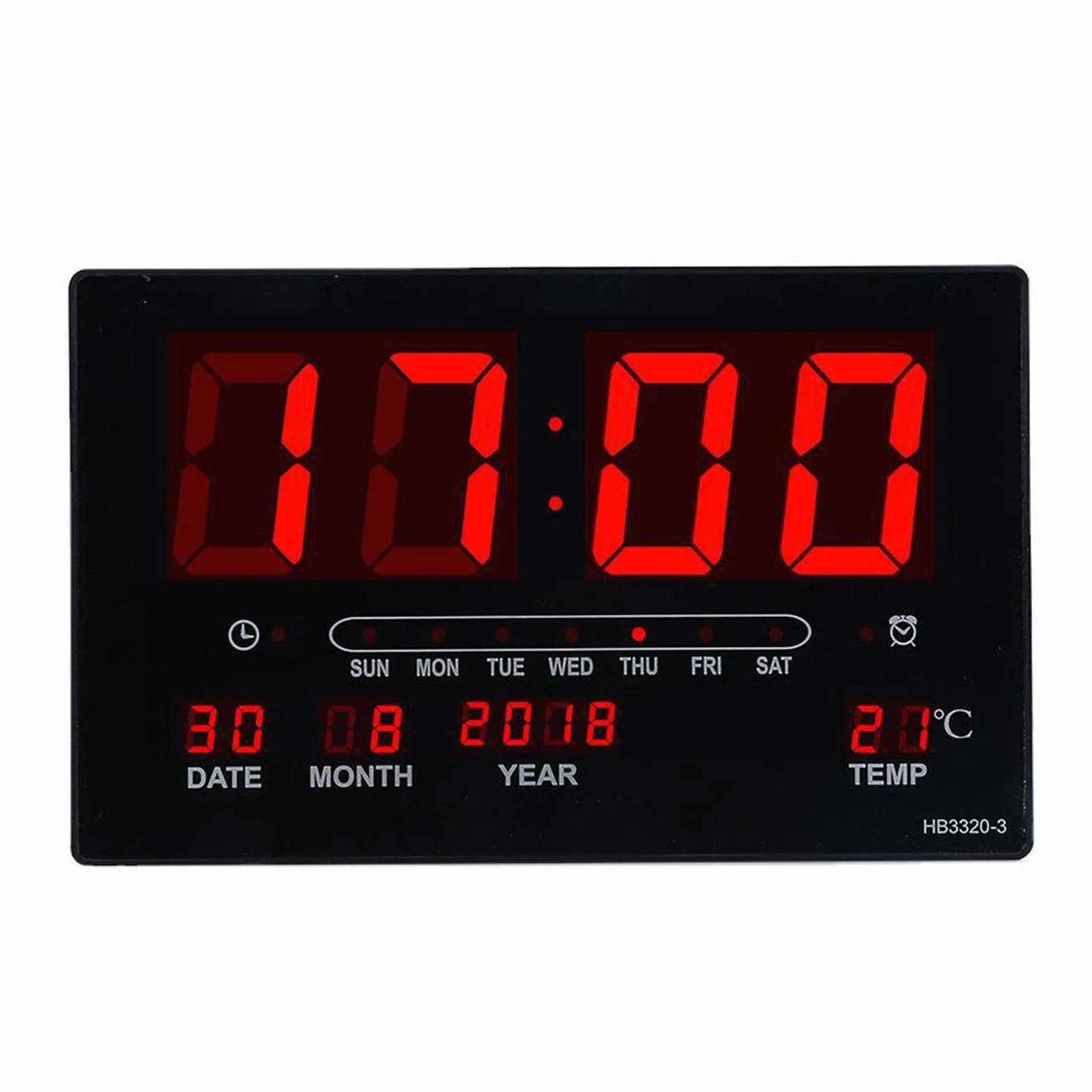 Reloj de Pared Digital Grande con Pantalla Numérica Grande, Despertador para La Sala de Estar.