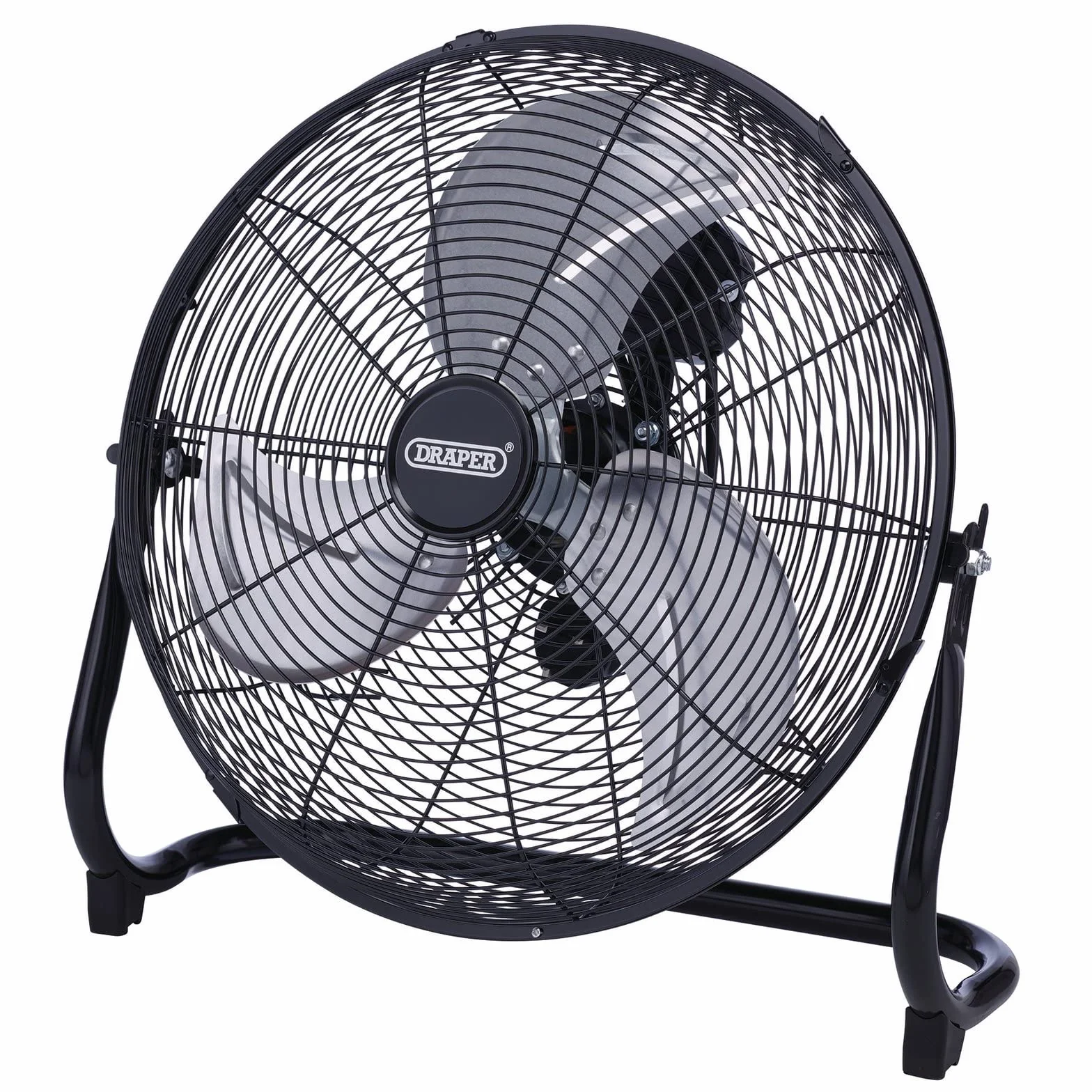 Draper 70432 Ventilador de suelo de 230 V, 400 mm, 100 W, ventilador para oficina, sala de estar y garaje, color negro