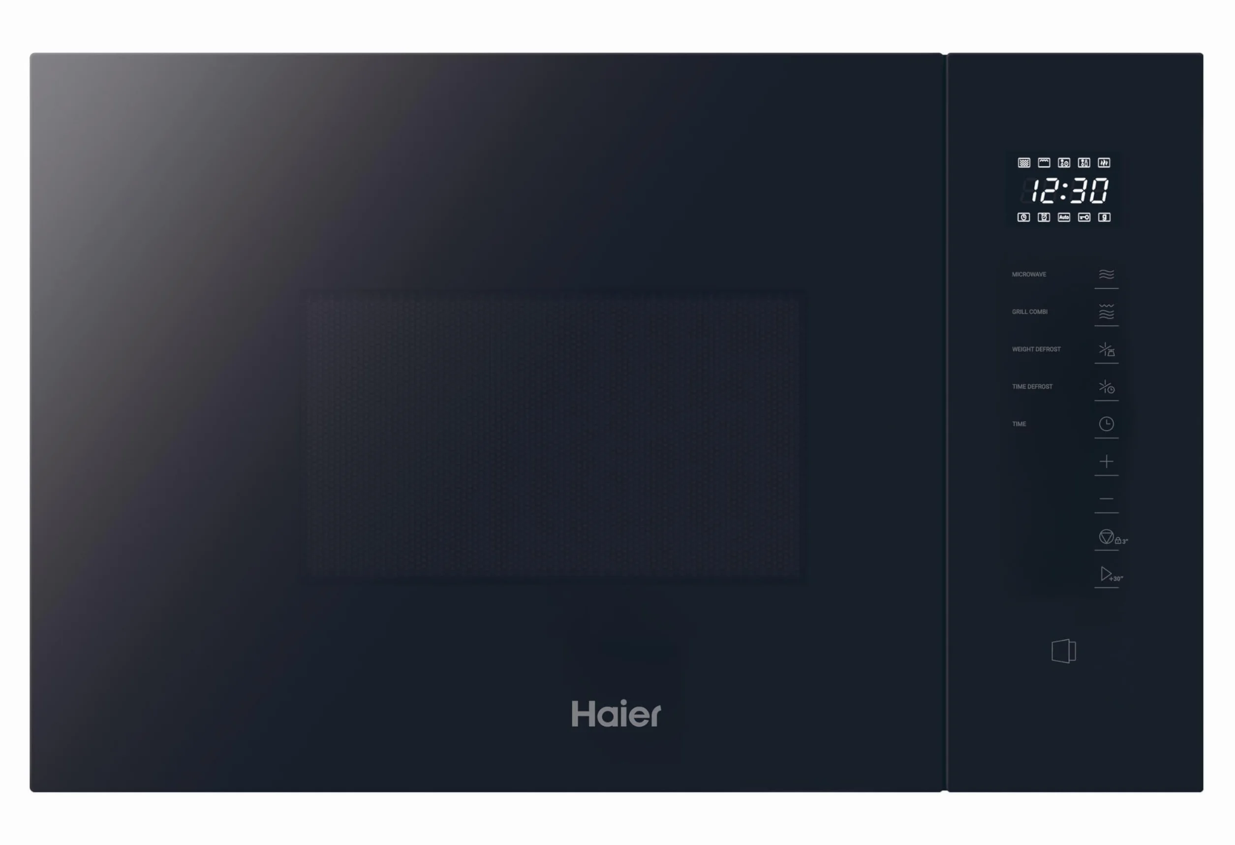 Haier Microondas Integrable con Grill, 8 Niveles Potencia, 6 Funciones, Interfaz táctil, Negro
