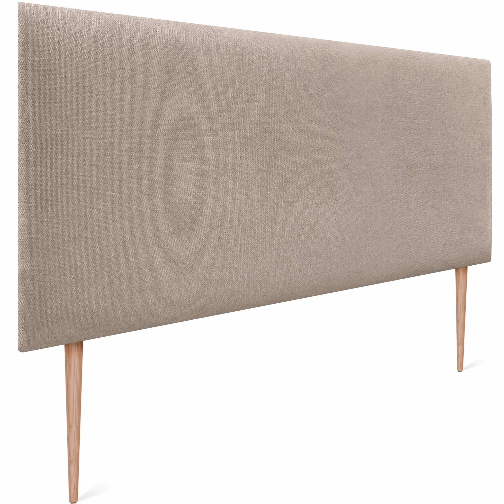 DHOME Cabecero Tapizado Liso de Tela Aqualine con Patas Altura 70CM Grosor 4cm y 8cm para Pared Acústicos Cabeceros Cabezal Absorbentes Cama Dormitorio (Tela Beige, 150cm, Grosor 8cm)