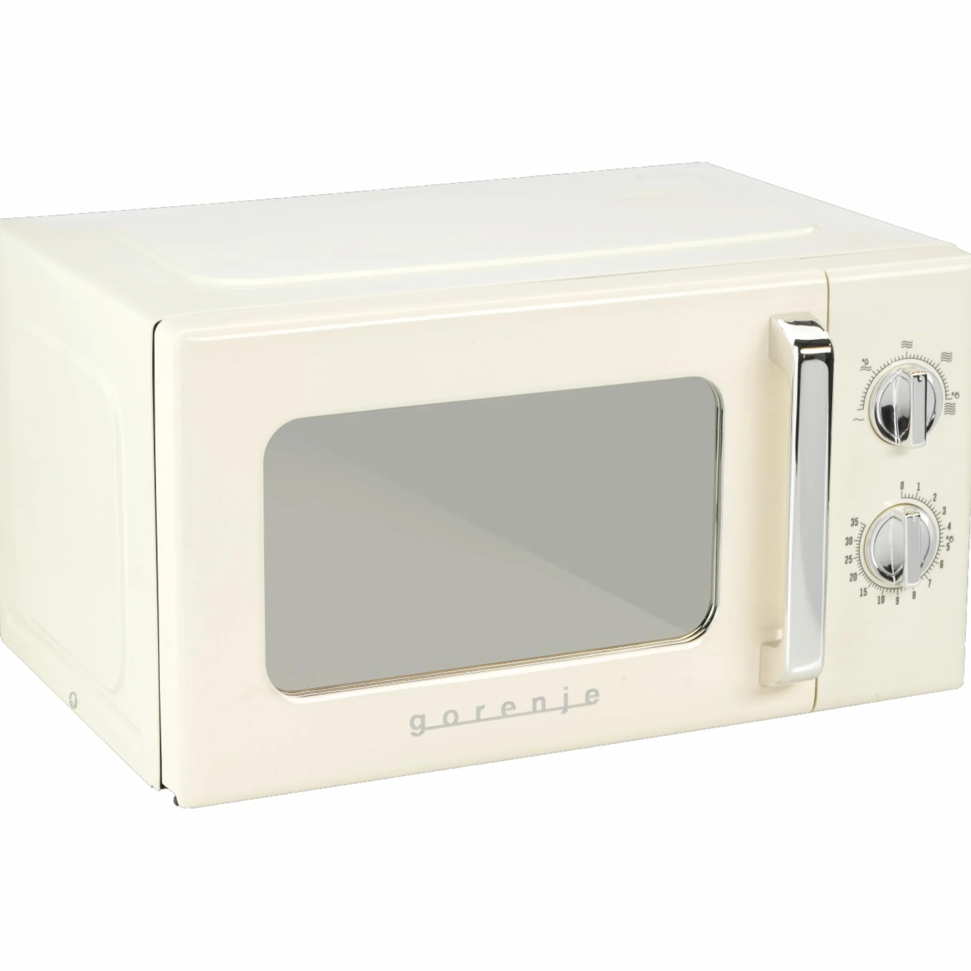 Gorenje MO20E1HRL Microondas, 20 litros, 700 W, AquaClean, Temporizador, función de descongelación, 5 modos, protección infantil, blanco/retro