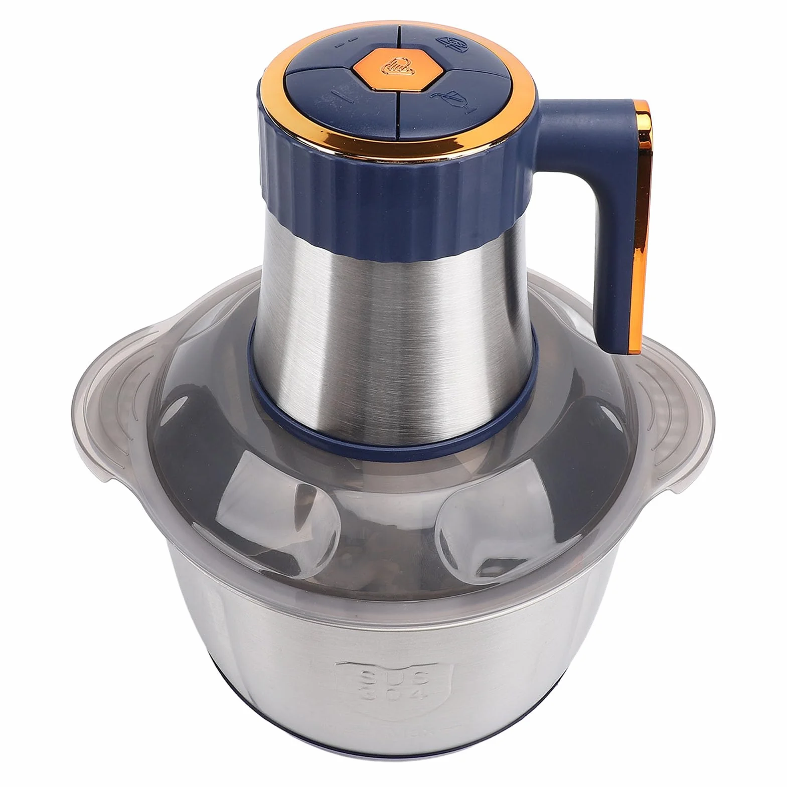 Picadora de Carne Eléctrica de 500 W con Recipiente de Acero Inoxidable de 5 L, Motor de Cobre para Cocina, Carne, Verduras, Cebolla, Ajo, Ensalada, Frutas, Nueces, Ligero y