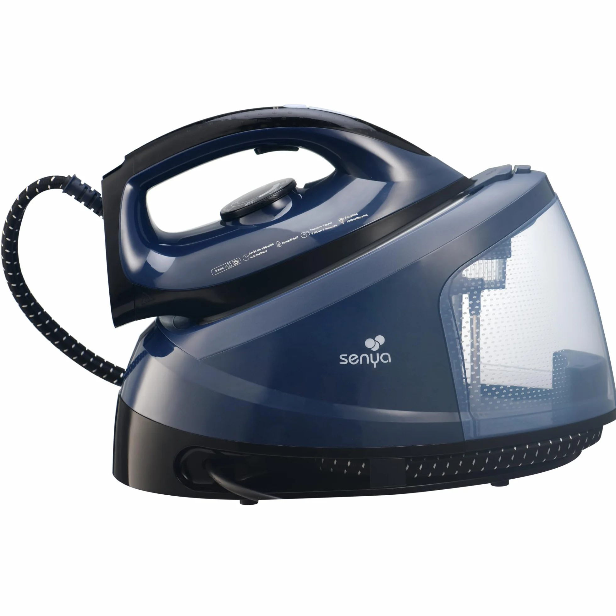 Senya Centrale Vapor 6 bares, flujo de vapor 100 g/min, función de prensado 240 g/min, autonomía ilimitada, depósito desmontable 1,2 l – Nice Steam SYIR-SP008 V