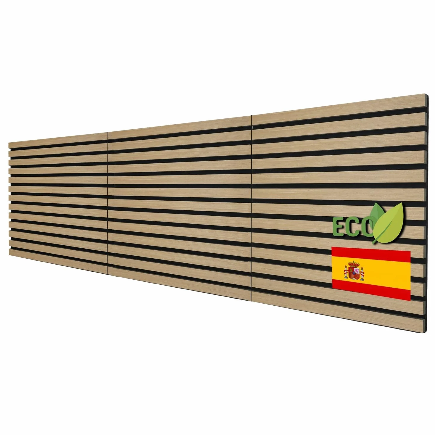 3 Piezas Componen 1 Cabecero de Cama + 12 Tornillos | Cabecero Cama con 2 Posiciones de instalacion | Cabecero Listones Madera | Cabeceros de Madera | Color Tinte Blanco