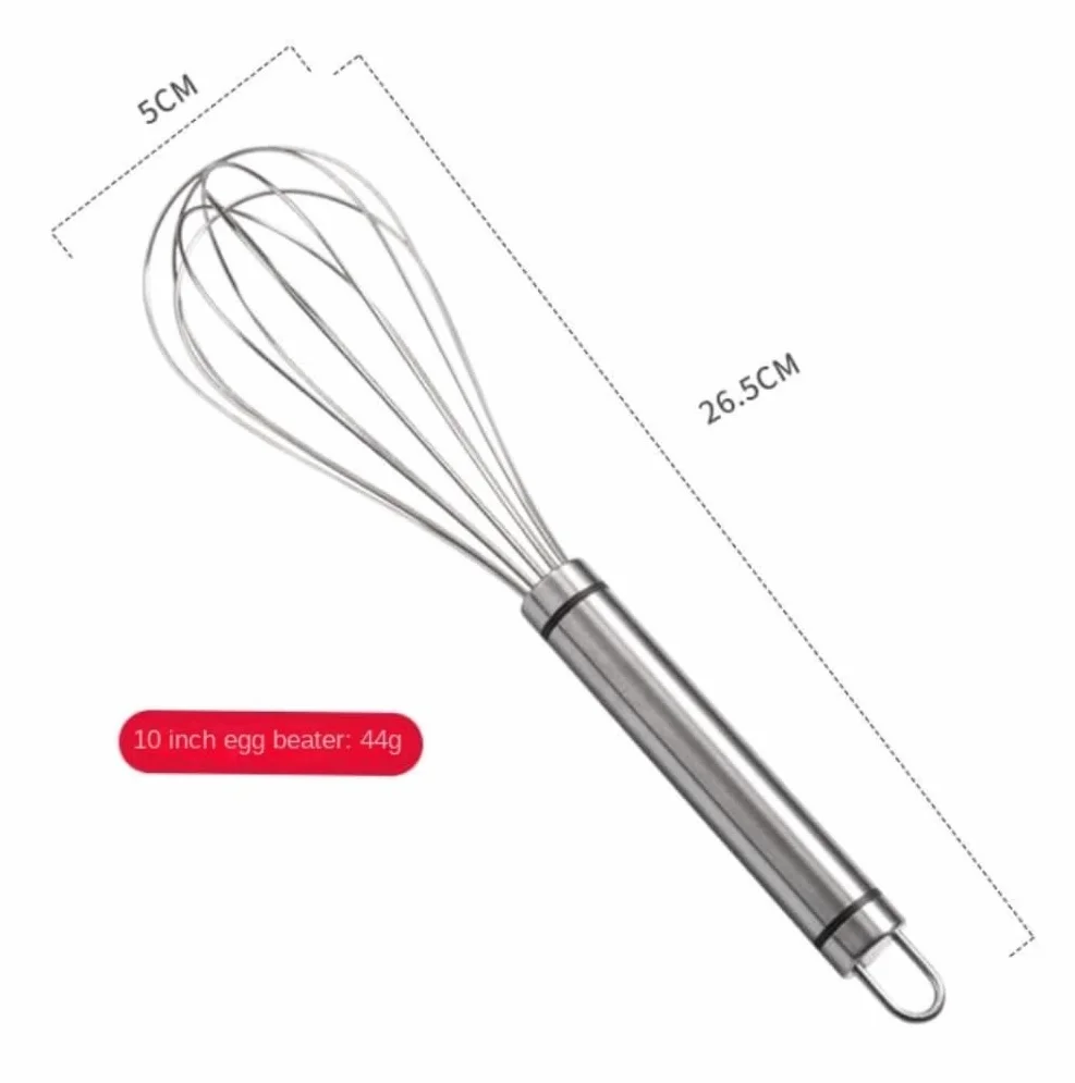 Batidor Huevos Batidor De Huevos Manual Multifuncional, Acero Inoxidable, Herramientas Cocina For Hornear, Adecuado For Agitar Condimentar Harina Utensilios Cocina(10inch)