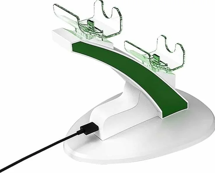Base de carga de doble controlador, estación de carga rápida para Xbox y PS5, configuración eficiente de juegos con indicador LED y diseño antideslizante, ideal para jugadores