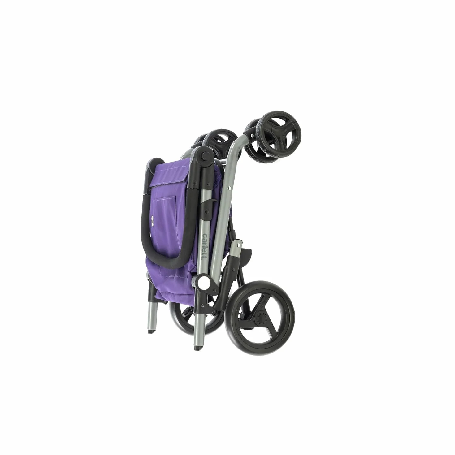 Carlett Carro de Compra 4 Ruedas Plegable, Bolsa Extraíble de Gran Capacidad 58L/32Kg y Bolsa Isotérmica 12L, Manillar Regulable, Freno de Seguridad, Convertible a 2 Ruedas, Lite Family, Color Morado