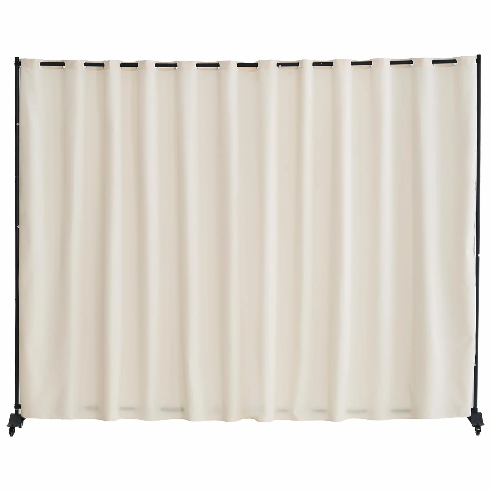 VEVOR Biombo Separador 308,5x45x245,5 cm Biombo Portátil con Ruedas Tela de Poliéster Separador de Ambientes de Privacidad con Ruedas para Oficina, Hospital, Dormitorio, Comedor, Estudio, Beige