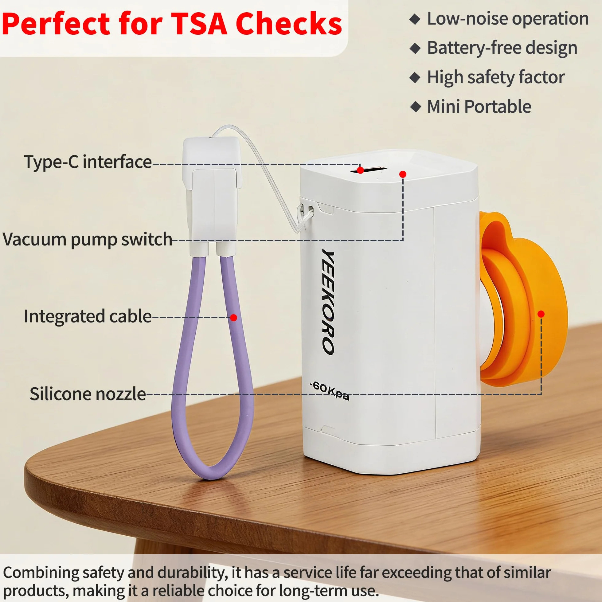Bolsa de vacío para viajes, bolsas de compresión al vacío profesionales, IPX8, impermeables, reutilizables, antidesgarros, ahorran espacio, bolsas de almacenamiento al vacío con bomba para