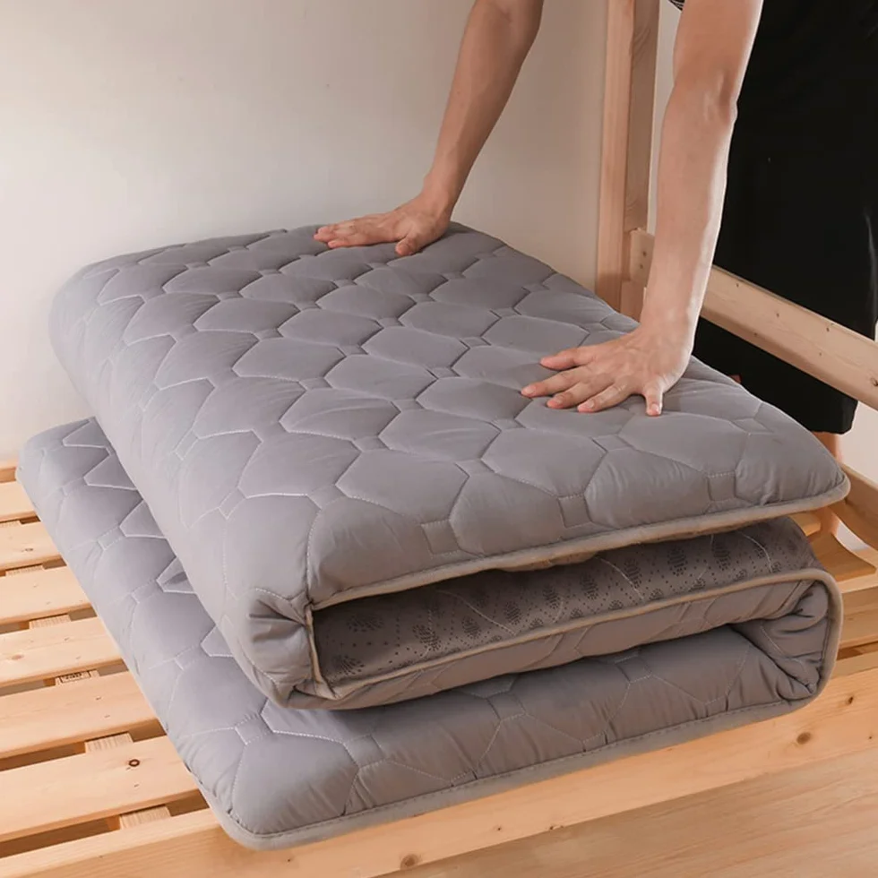 Gris,80x190cm, Colchones Plegables Y Portátiles De Cama Enrollada para Colchones De Suelo Futun De Estilo Japonés, Adecuados para Huéspedes De Colchones