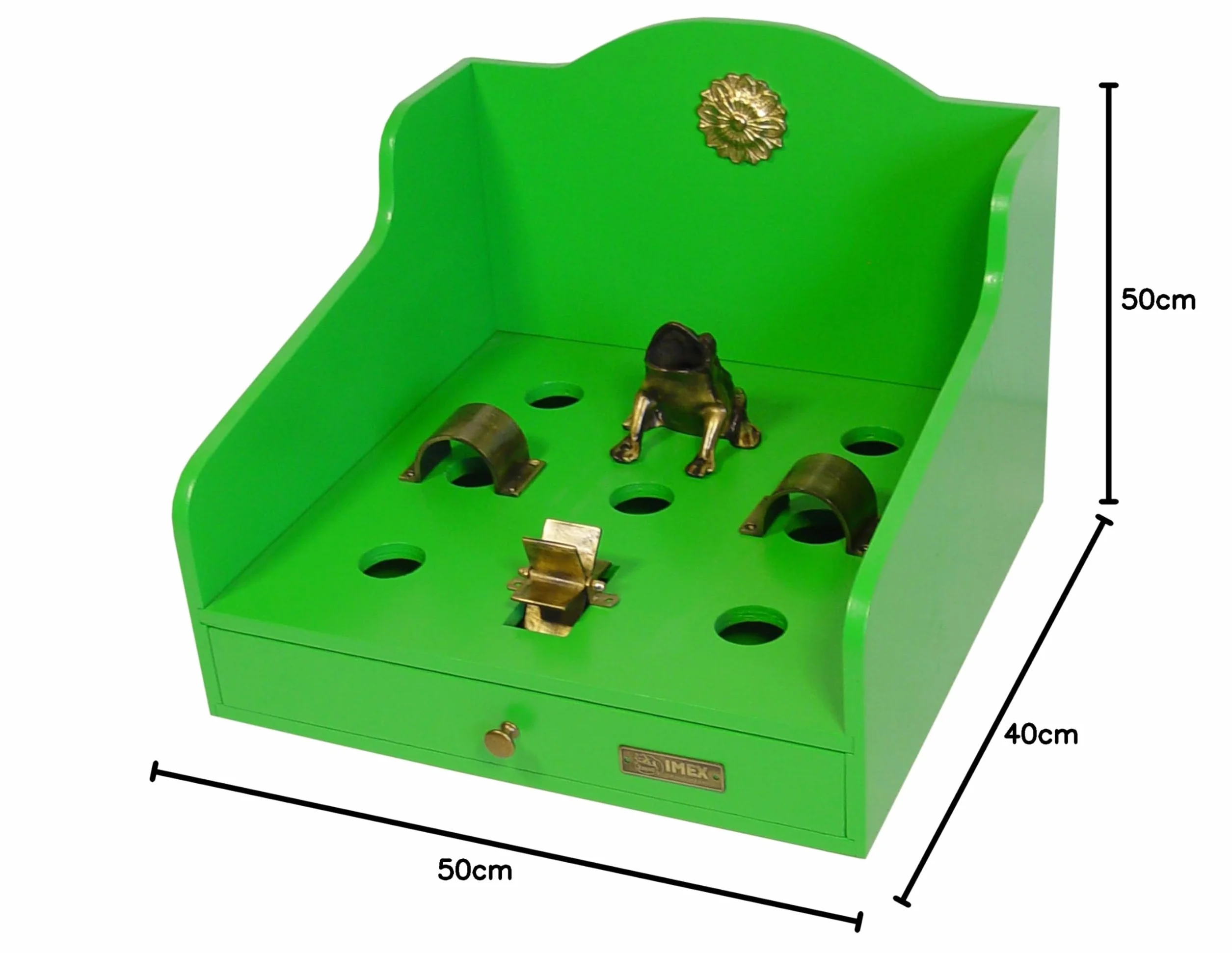 IMEX EL ZORRO 71758 Sobremesa Juego Rana Madera, Verde, M
