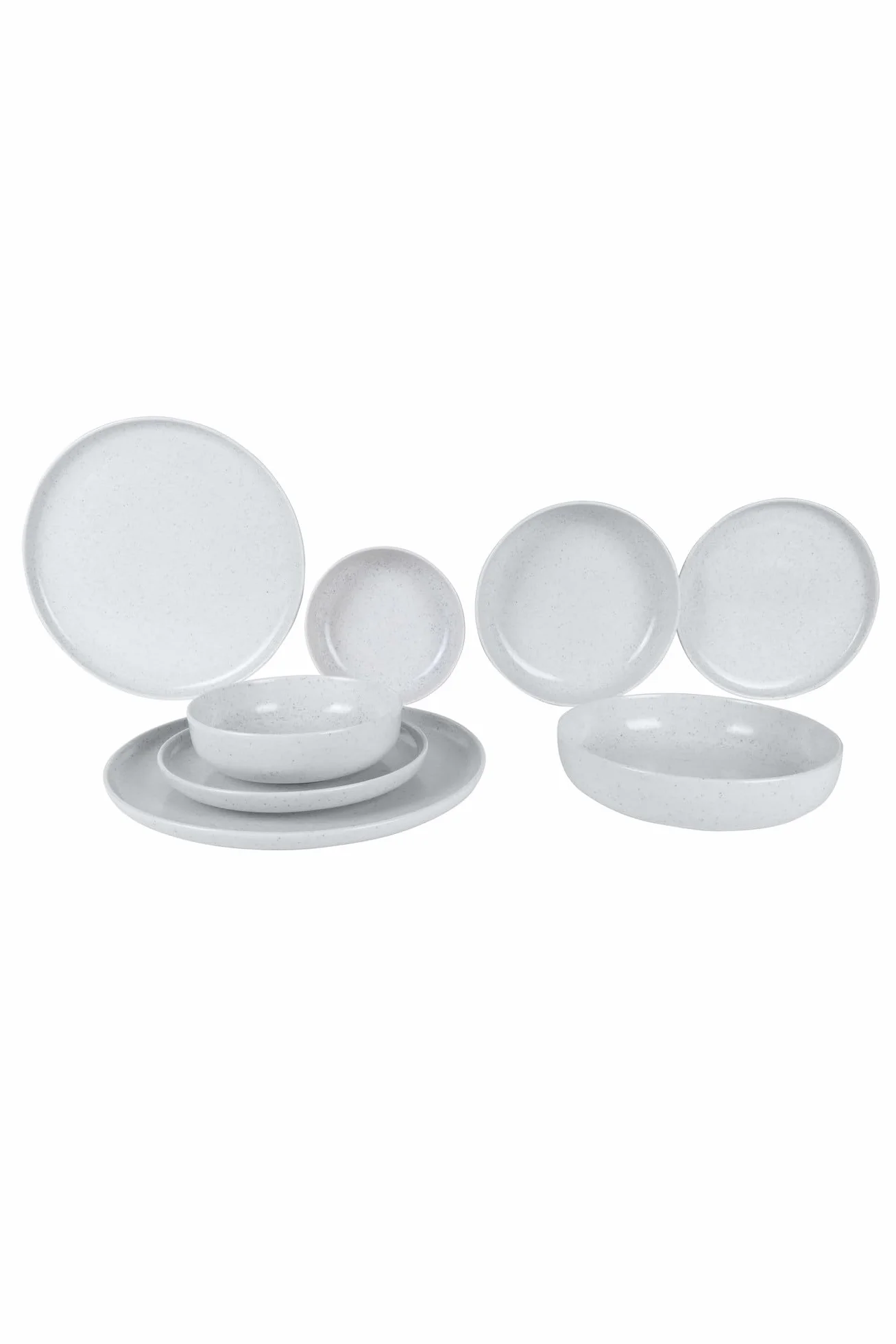 Vajilla elegante de 8 piezas, 100% porcelana, color crema, incluye platos, platos hondos de postre y cuencos, apto para lavavajillas y microondas
