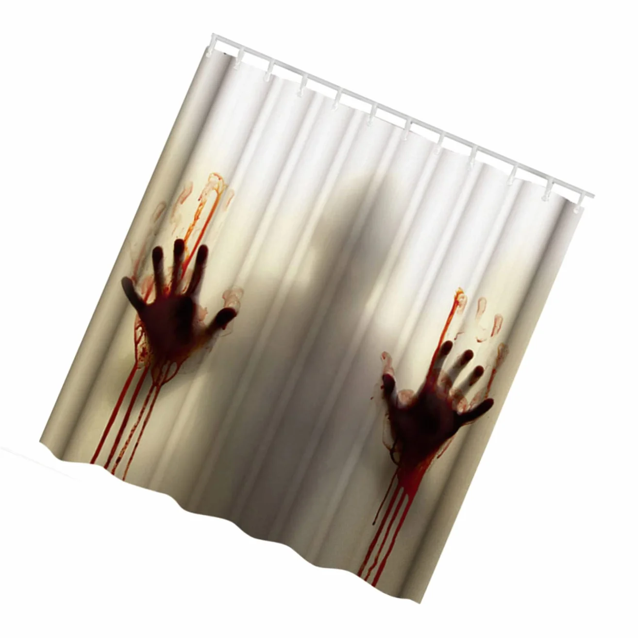 ABOOFAN 12piezas Cortina De Baño Decorativa Impresión De Halloween Ganchos para Baño Moderno y Elegante