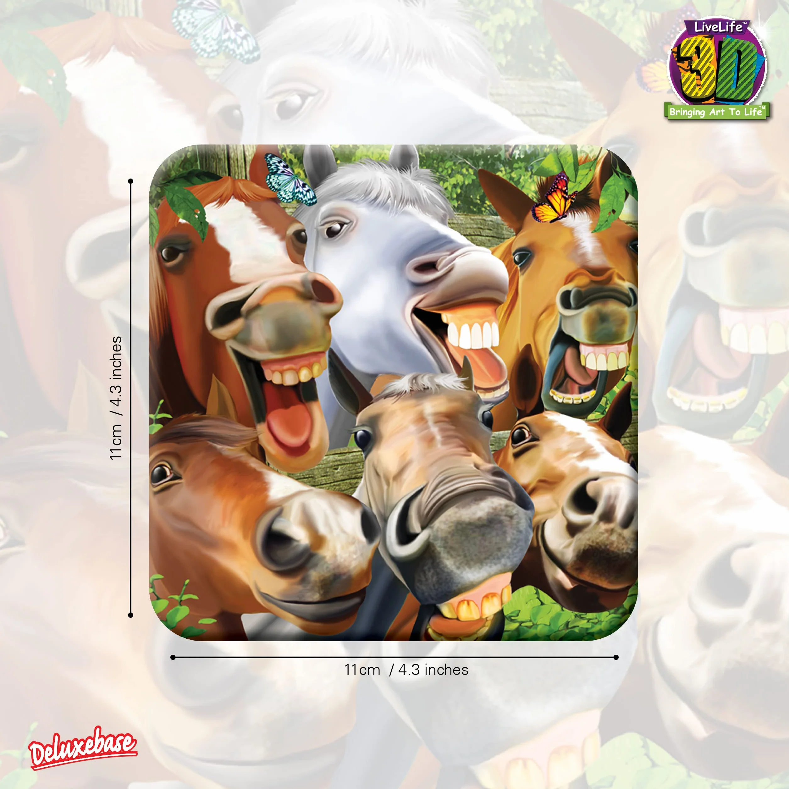 Deluxebase 3D LiveLife Posavasos de Corcho Caballo Michael Searle