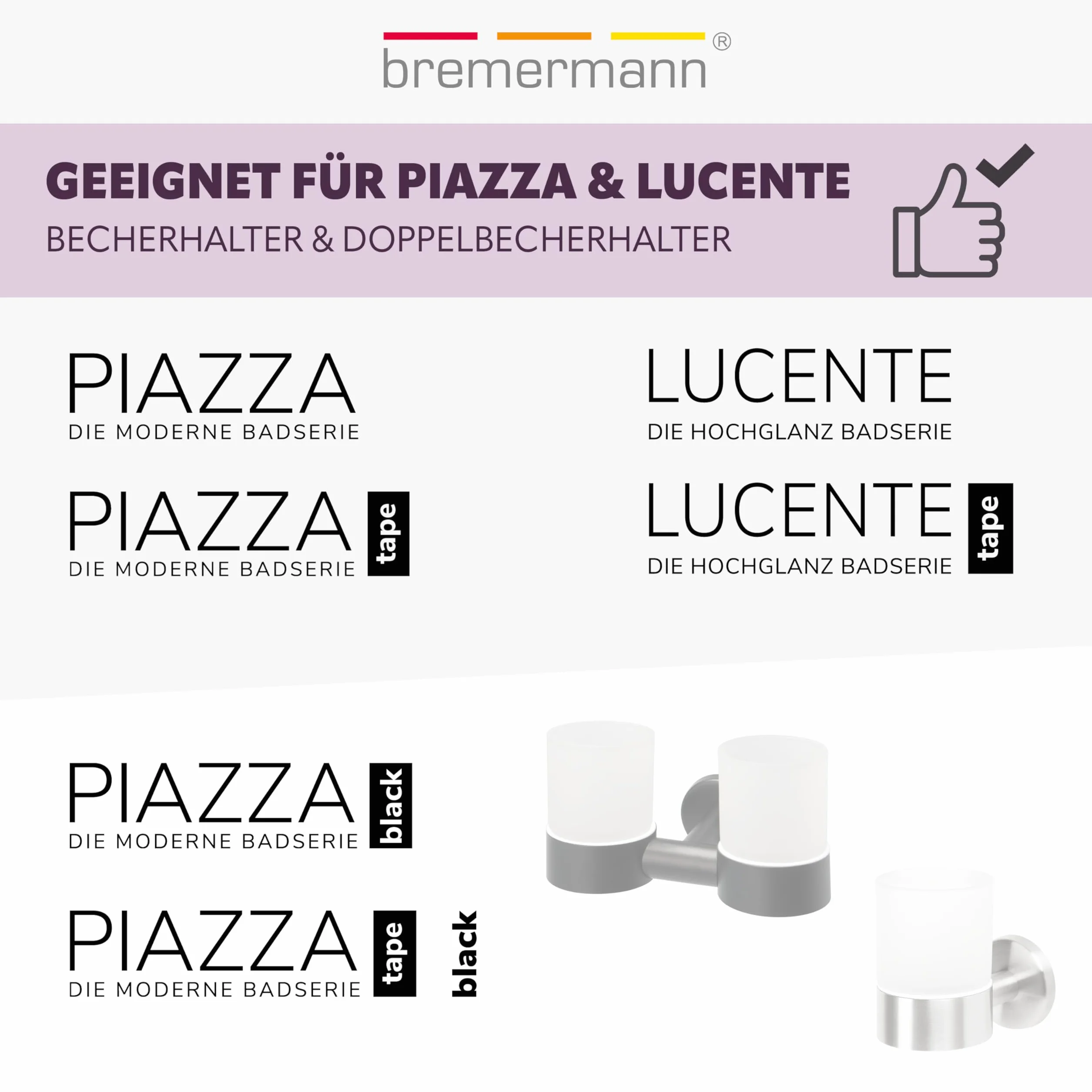 bremermann Vaso de reemplazo Piazza & Lucente (2, Vidrio)