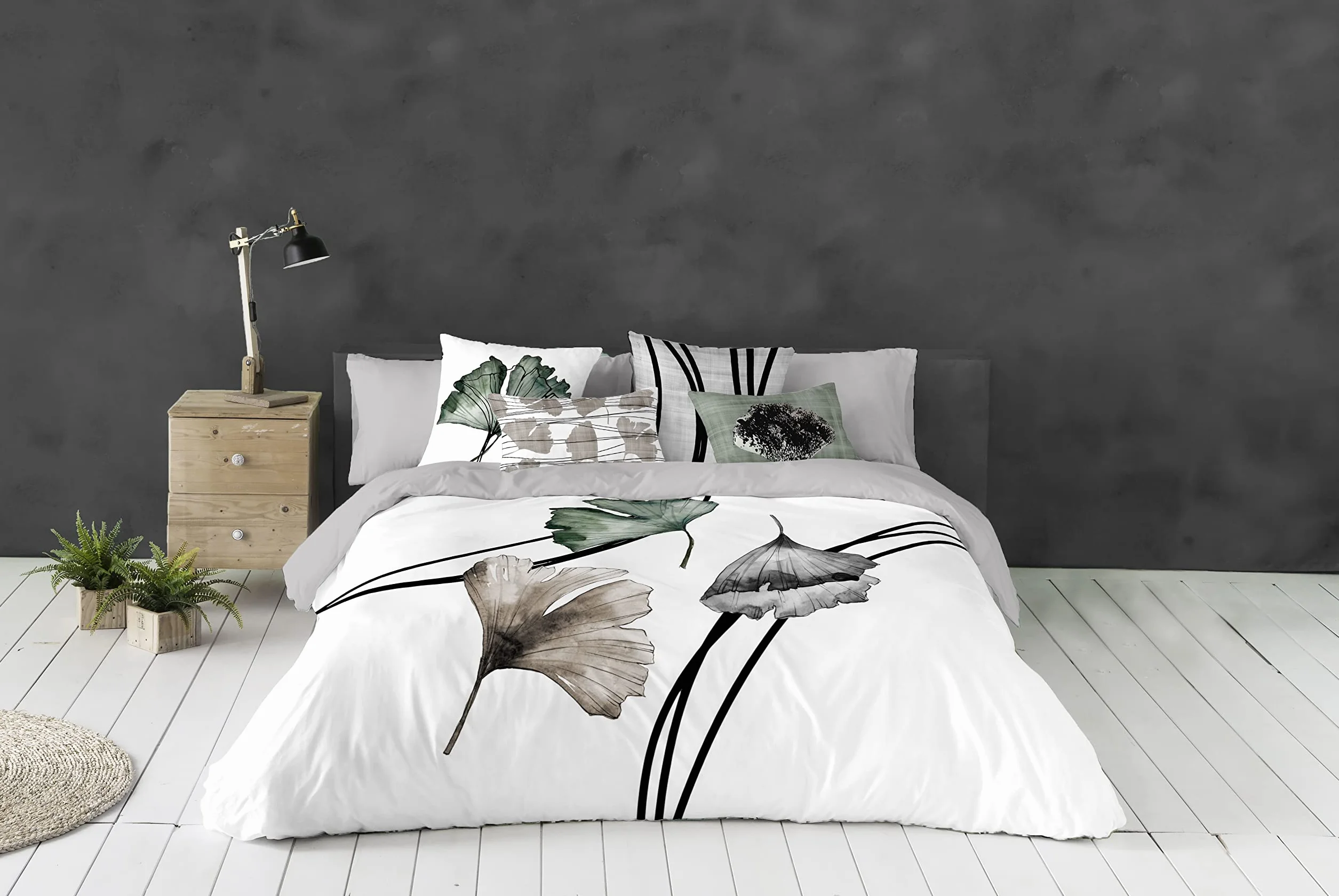 NATURALS Funda Nórdica Cama 180 DACA, Funda de 100% Algodón Suave para Edredrón 260x220 cm con 2 Fundas para Almohada 45x110 cm (3 Piezas)