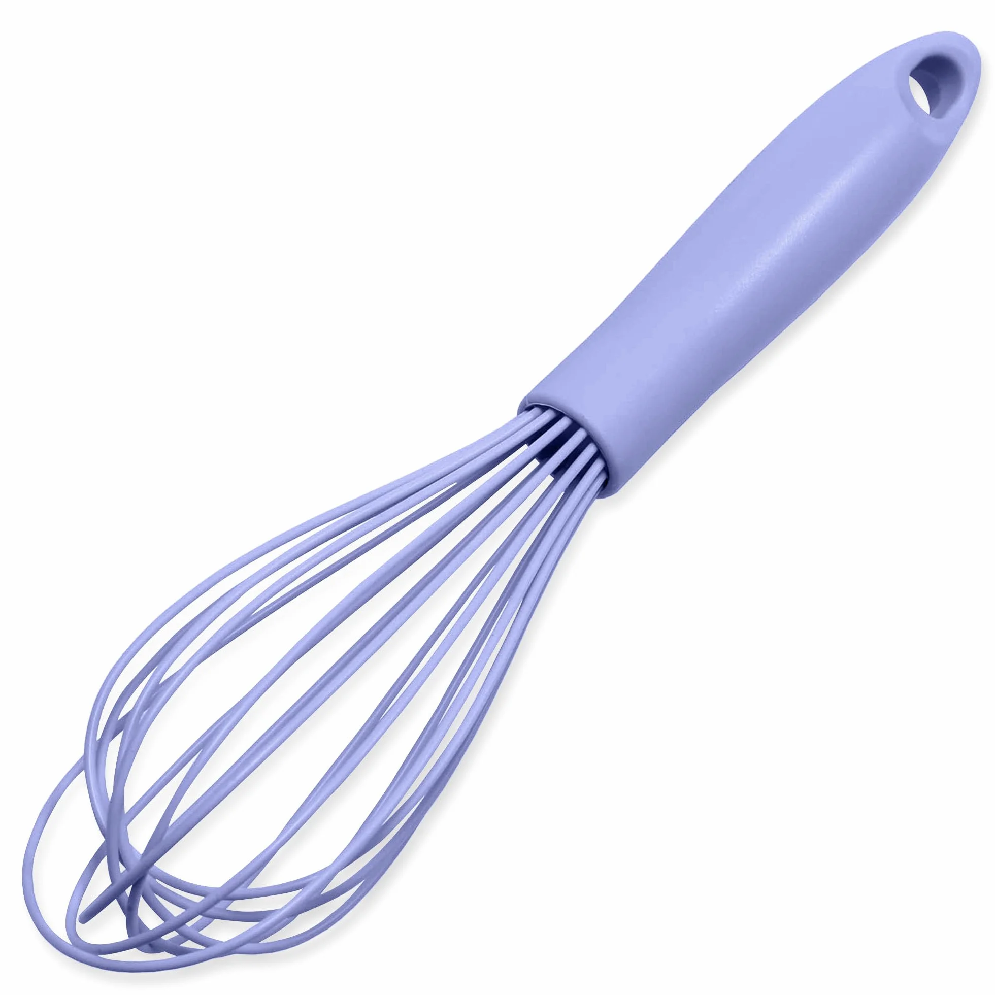 Chef Craft Batidor de cocina de alambre de silicona premium, 10.5 pulgadas, azul pastel