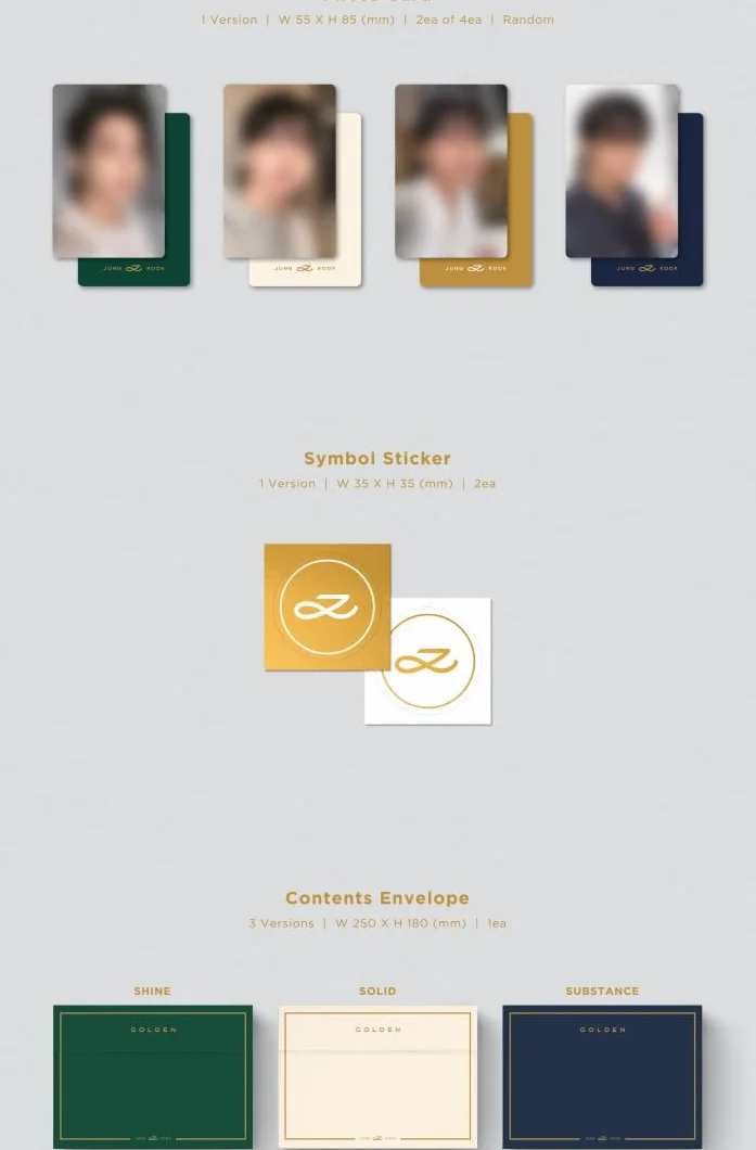 [Set] BTS JUNGKOOK GOLDEN 1st Solo Album 3 Verset + Weverse Album Ver