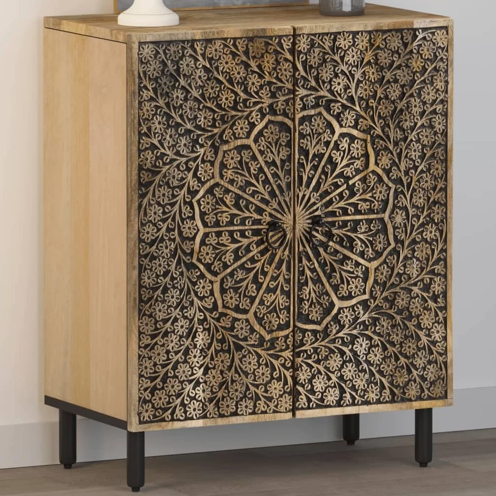 vidaXL Armario Auxiliar Madera Maciza de Mango 60x33x75 cm